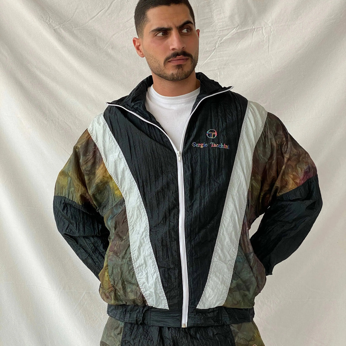 Vintage 80s/90s Sergio Tacchini Black Track Windbreaker Vintage 80s/90s Sergio Tacchini Black Track Windbreaker