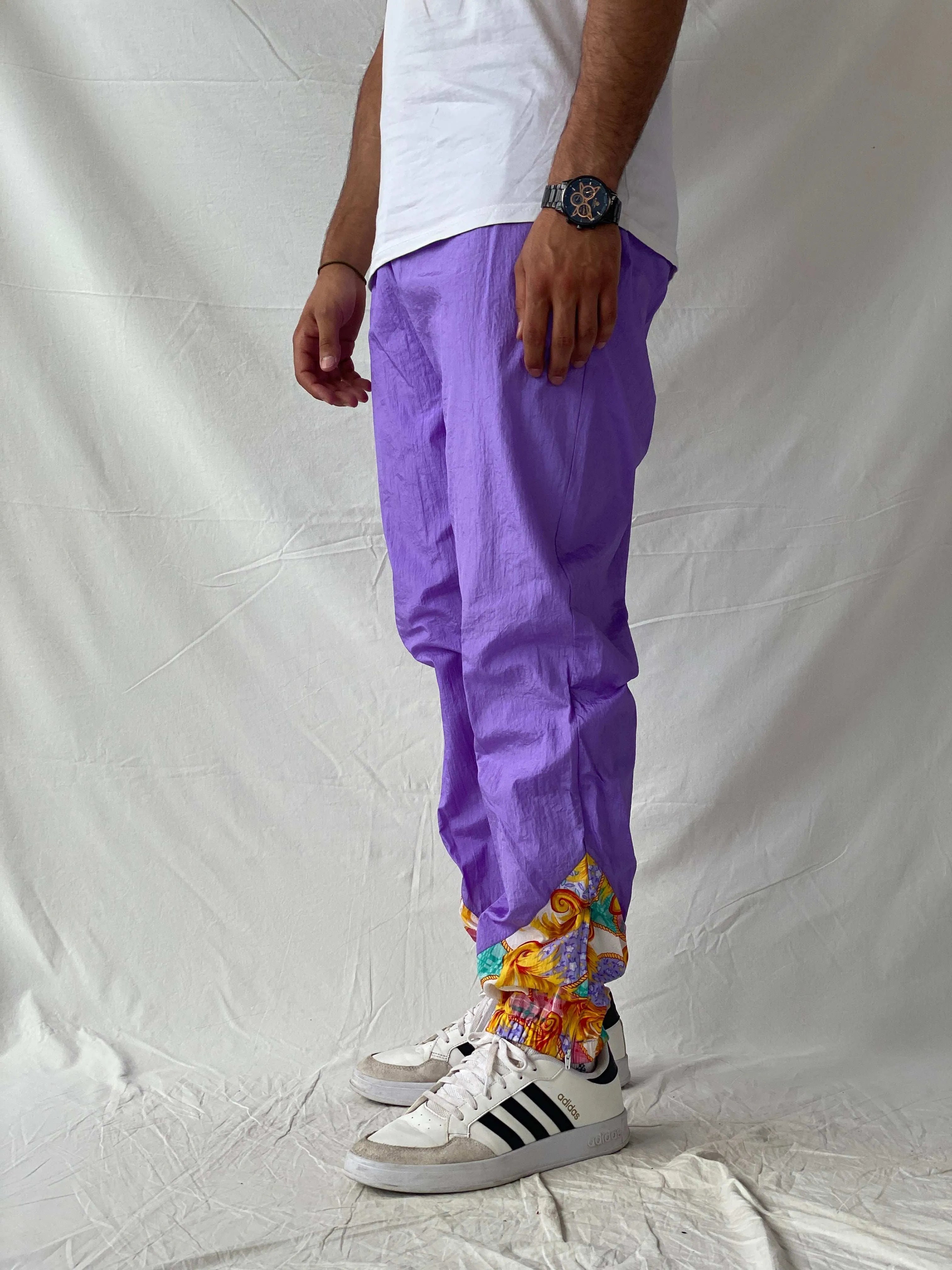 Vintage 80s/90s Sportswear Purple Windbreaker Track Pants - S - Balagan Vintage Track Pants 80s, 90s, Ramez, vintage pants, windbreaker, winter