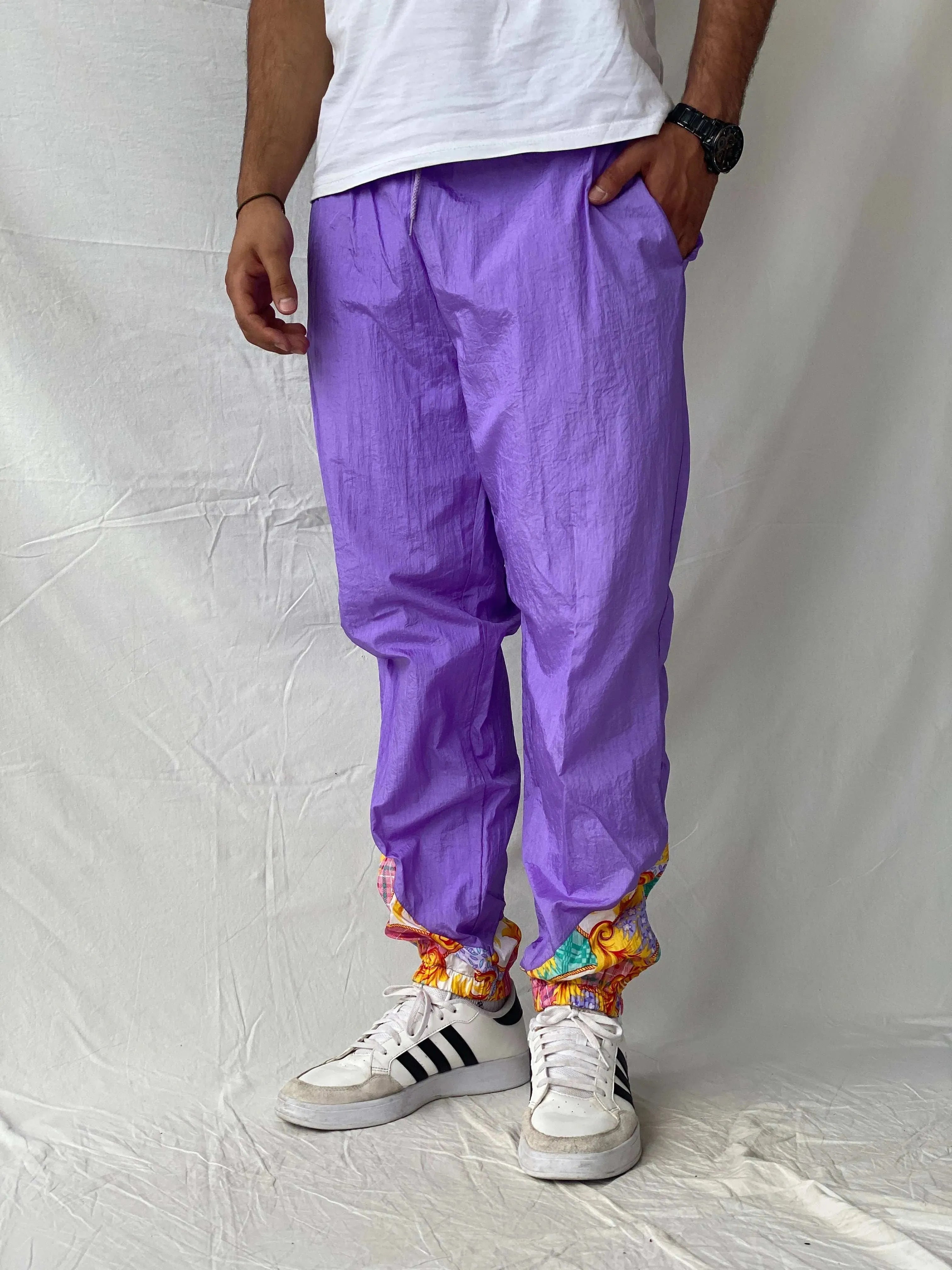 Vintage 80s/90s Sportswear Purple Windbreaker Track Pants - S - Balagan Vintage Track Pants 80s, 90s, Ramez, vintage pants, windbreaker, winter