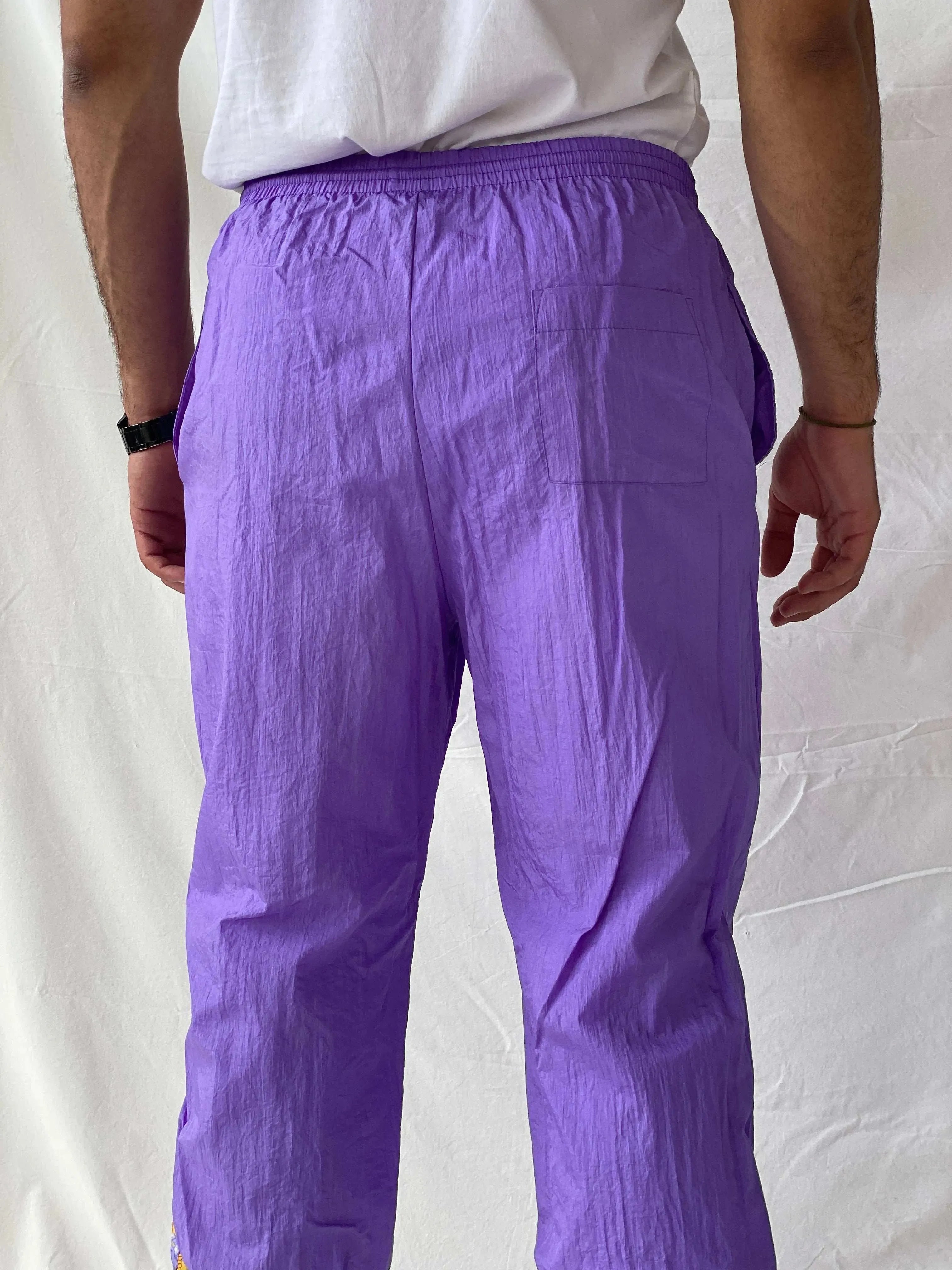 Vintage 80s/90s Sportswear Purple Windbreaker Track Pants - S - Balagan Vintage Track Pants 80s, 90s, Ramez, vintage pants, windbreaker, winter