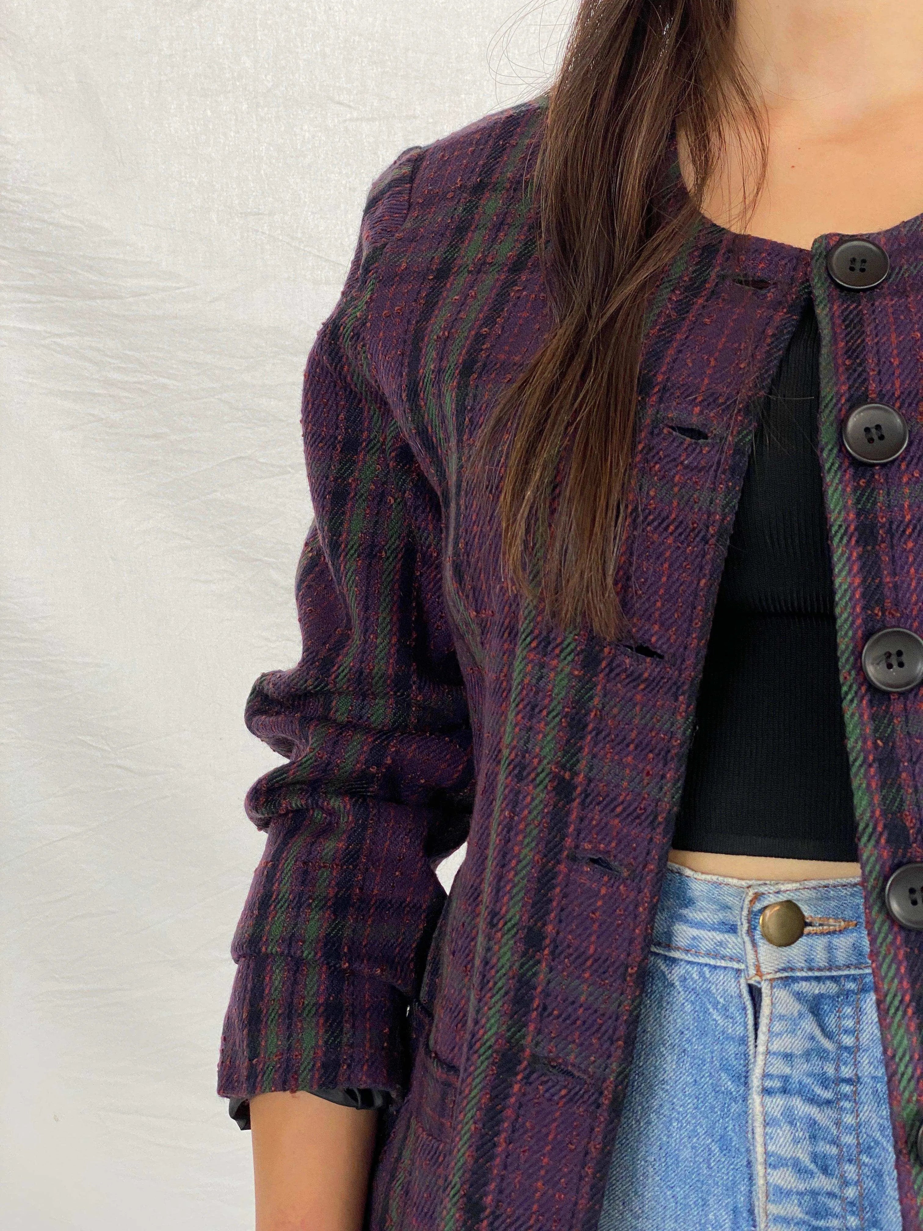 Vintage 90s Bedford Fair Striped Blazer - Balagan Vintage Blazer 90s, Aseel, blazer, Coats&Jackets, plaid blazer, Women's Blazers