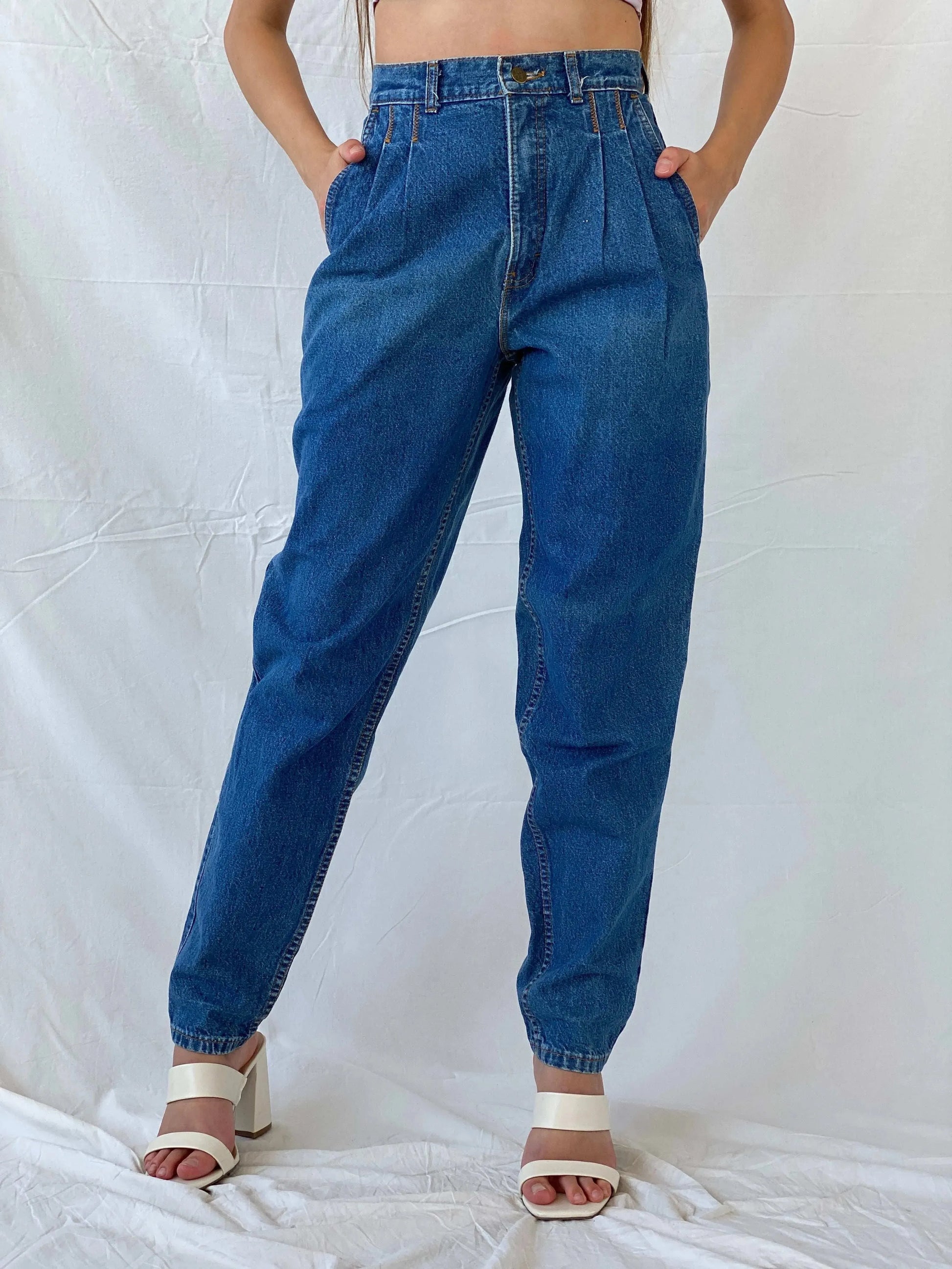 Vintage 90s Blue Bay High Waisted Jeans - Balagan Vintage Jeans 00s, 90s, denim, flare jeans, jeans, Mira