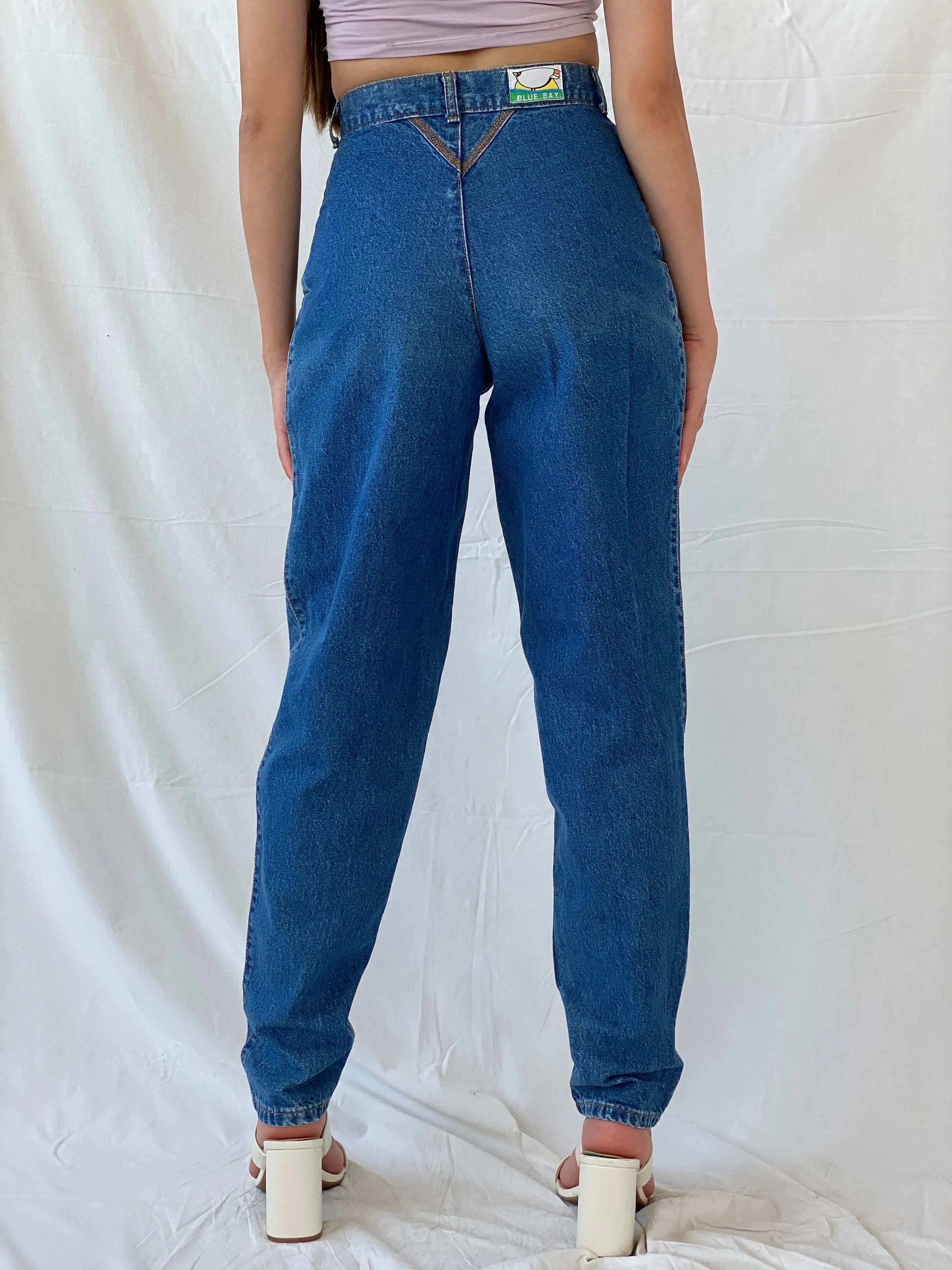 Vintage 90s Blue Bay High Waisted Jeans - Balagan Vintage Jeans 00s, 90s, denim, flare jeans, jeans, Mira