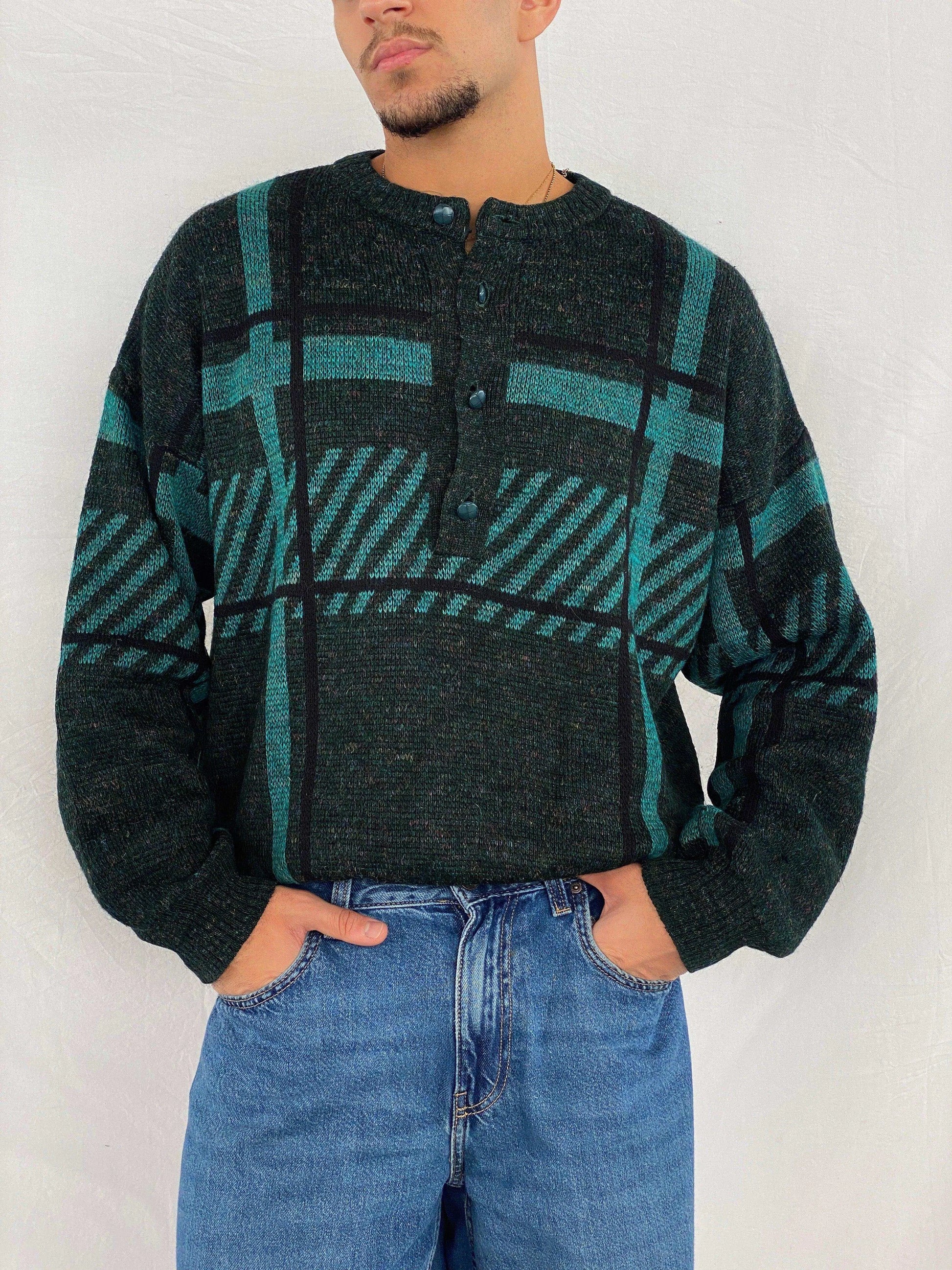 Vintage 90s Chewitt Knitted Sweater - Balagan Vintage Sweater 90s, Abdullah, knitted sweater, sweater, vintage sweater