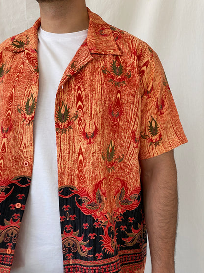Vintage 90s CITY STREETS Men’s Short Sleeve Hawaiian Print Shirt - L - Balagan Vintage Half Sleeve Shirt 90s, half sleeve shirt, Hawaiian shirt, mens shirt, NEW IN, printed shirt, Ramez, silk