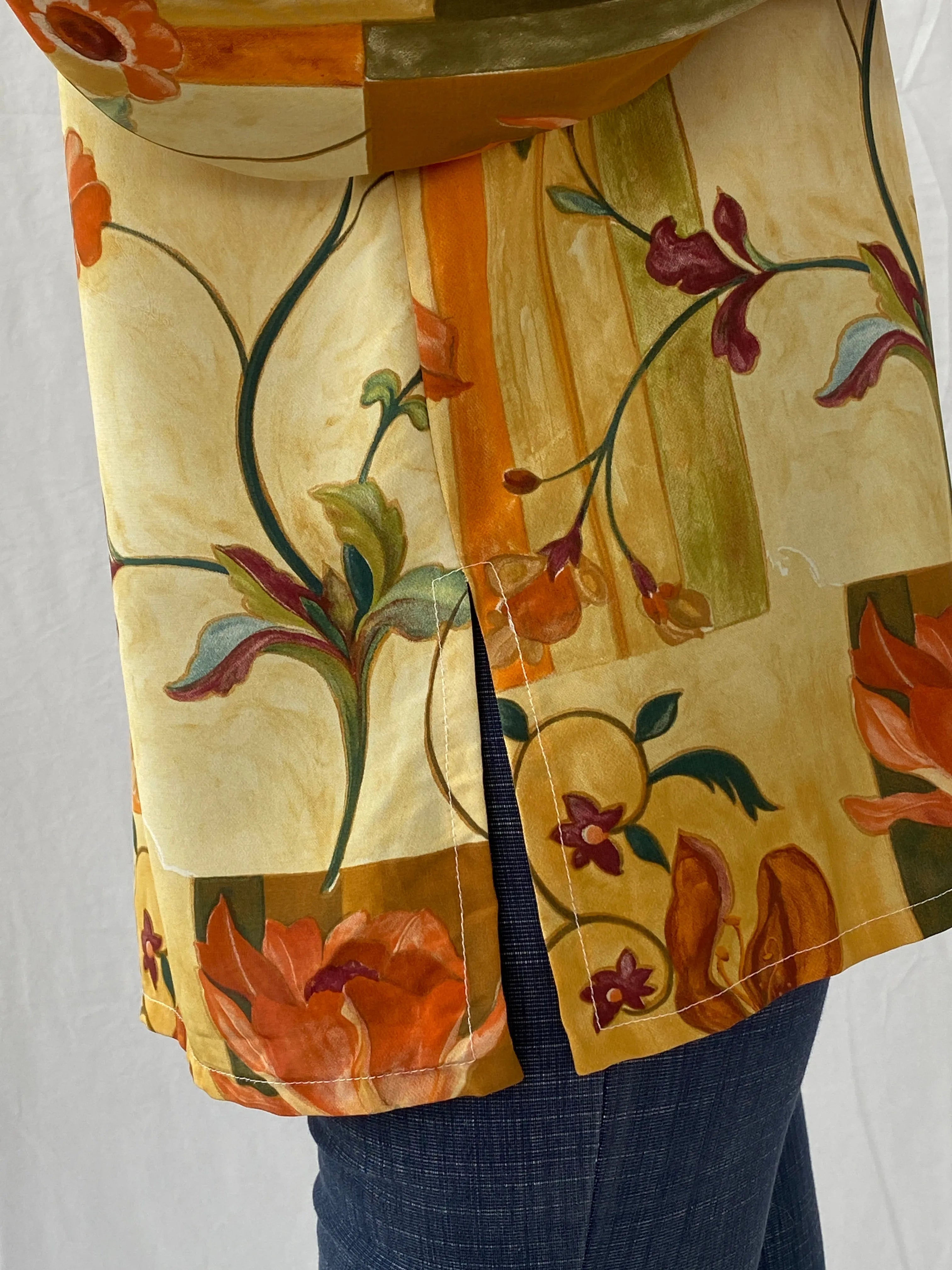 Vintage 90s Froggy Floral Full sleeve Women’s Summer Shirt - L - Balagan Vintage Full sleeve Shirt 00s, Ayah, floral, floral print, floral shirt, women top