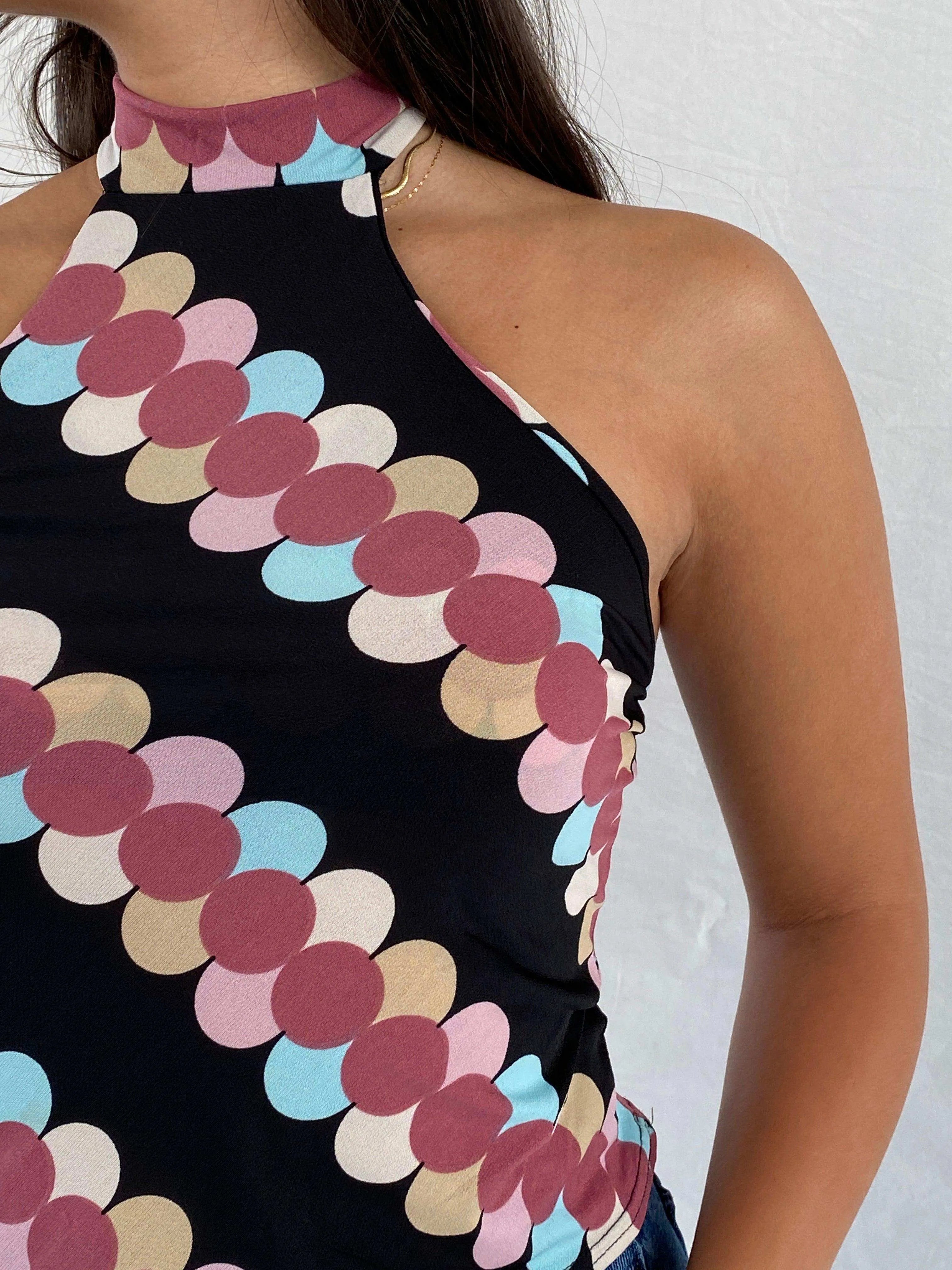 Vintage 90s Groovy EVITA Halter Top - Balagan Vintage Halter Top 00s, Deals, groovy, halter top, Rama