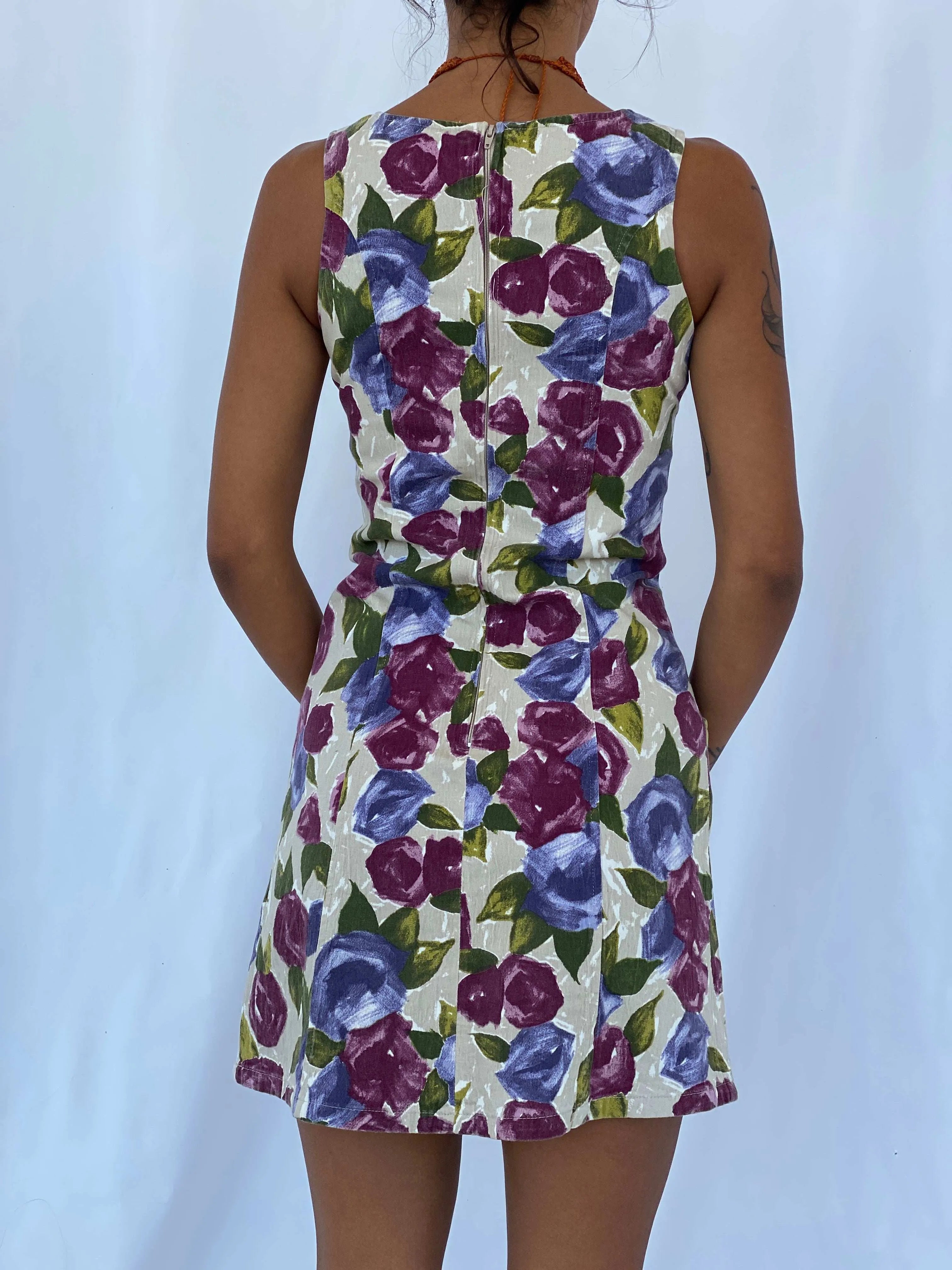 Vintage 90s Hennes Collection Floral Mini Dress - Size XS - Balagan Vintage Mini Dress 00s, Mini Dress, Tojan