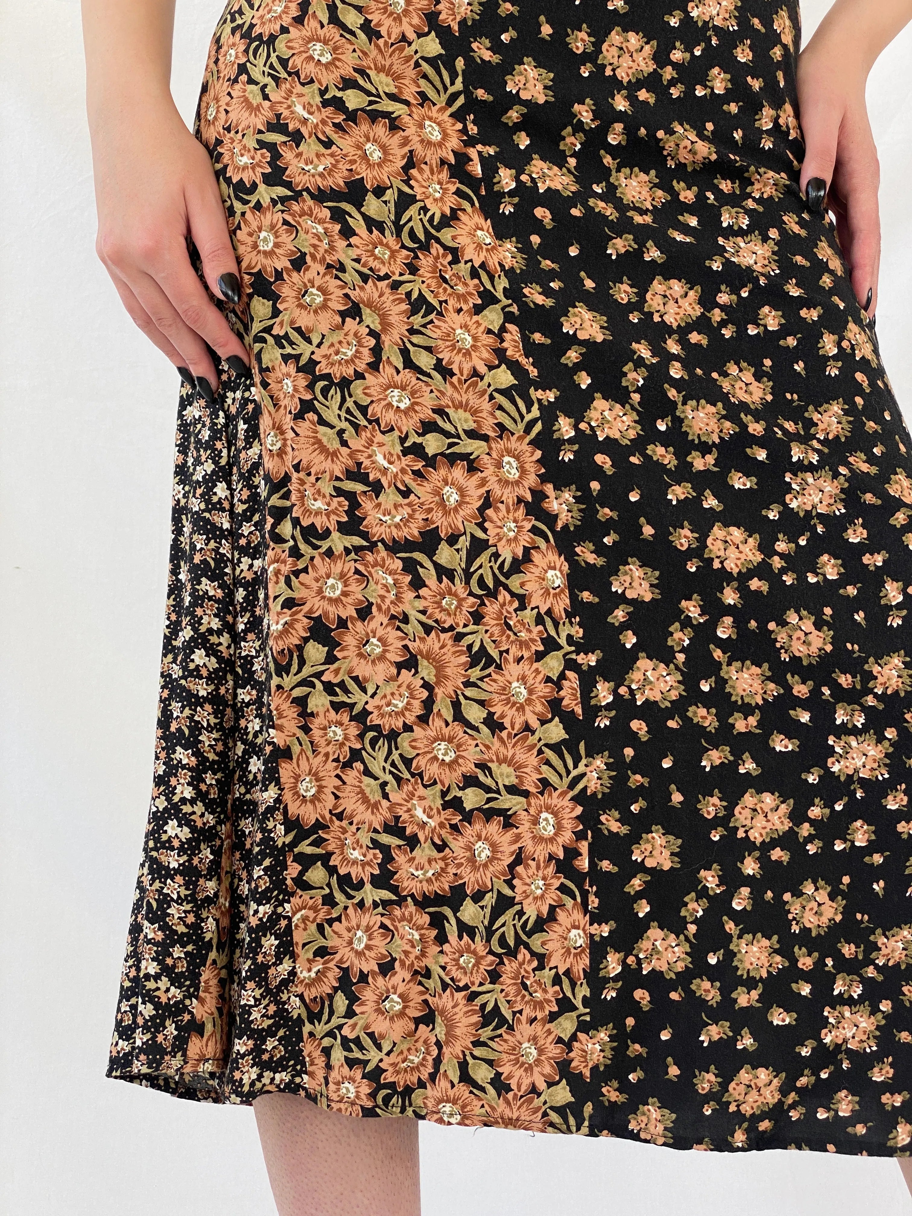 Vintage 90s High Maintenance Black Floral Spaghetti Strap Maxi Dress - M - Balagan Vintage Midi Dress Ayah, dress, floral, floral dress, maxi dress, mesh, NEW IN, shimmer