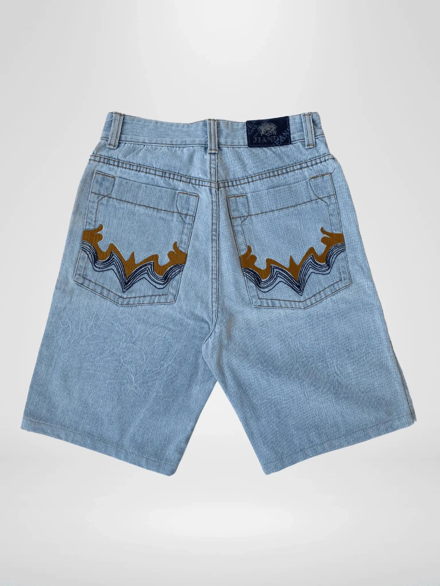 Vintage 90s Jlandu Knee-Length Denim Shorts - Balagan Vintage Shorts 00s, denim, jeans, shorts