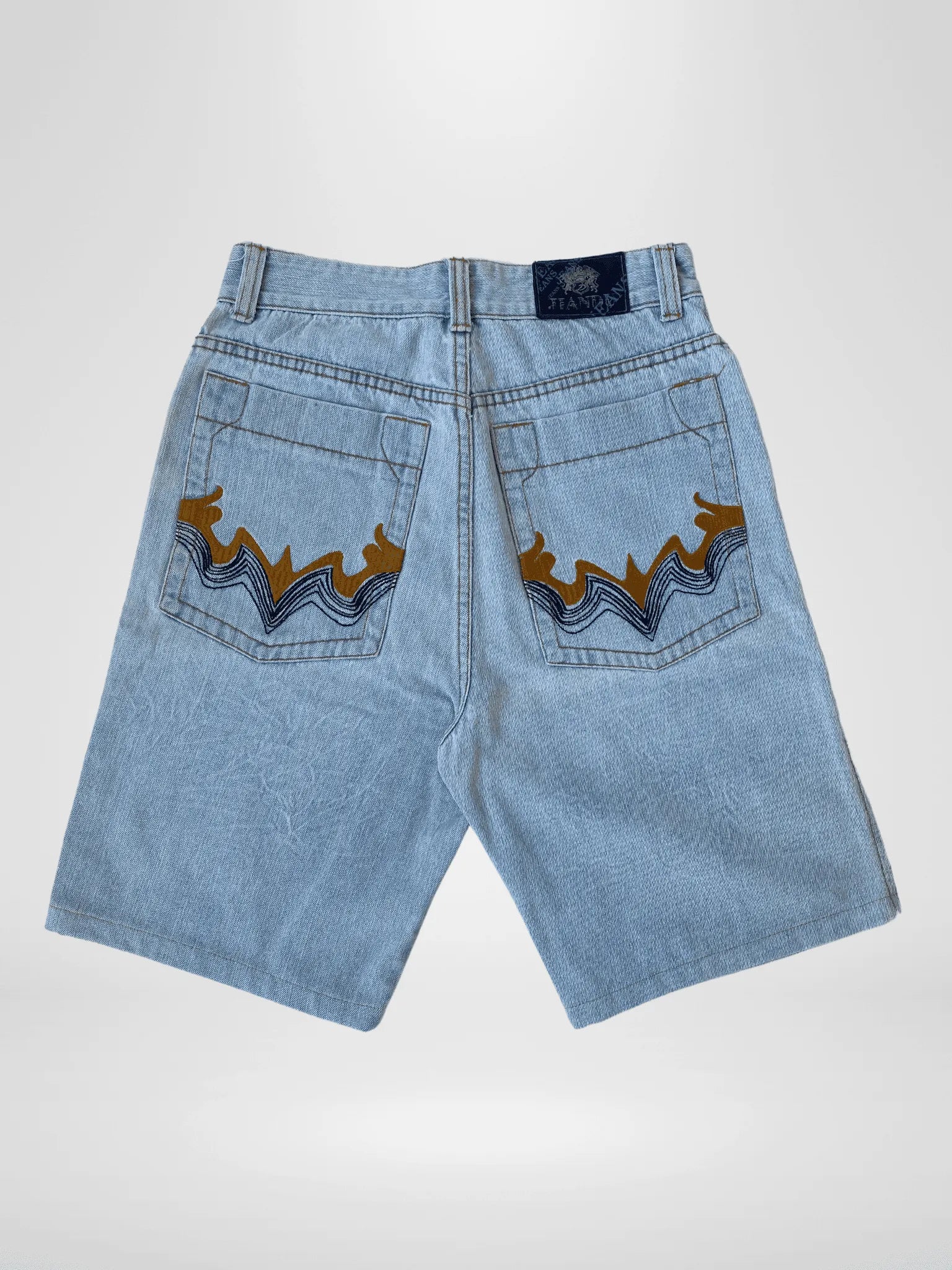 Vintage 90s Jlandu Knee-Length Denim Shorts - Balagan Vintage Shorts 00s, denim, jeans, shorts