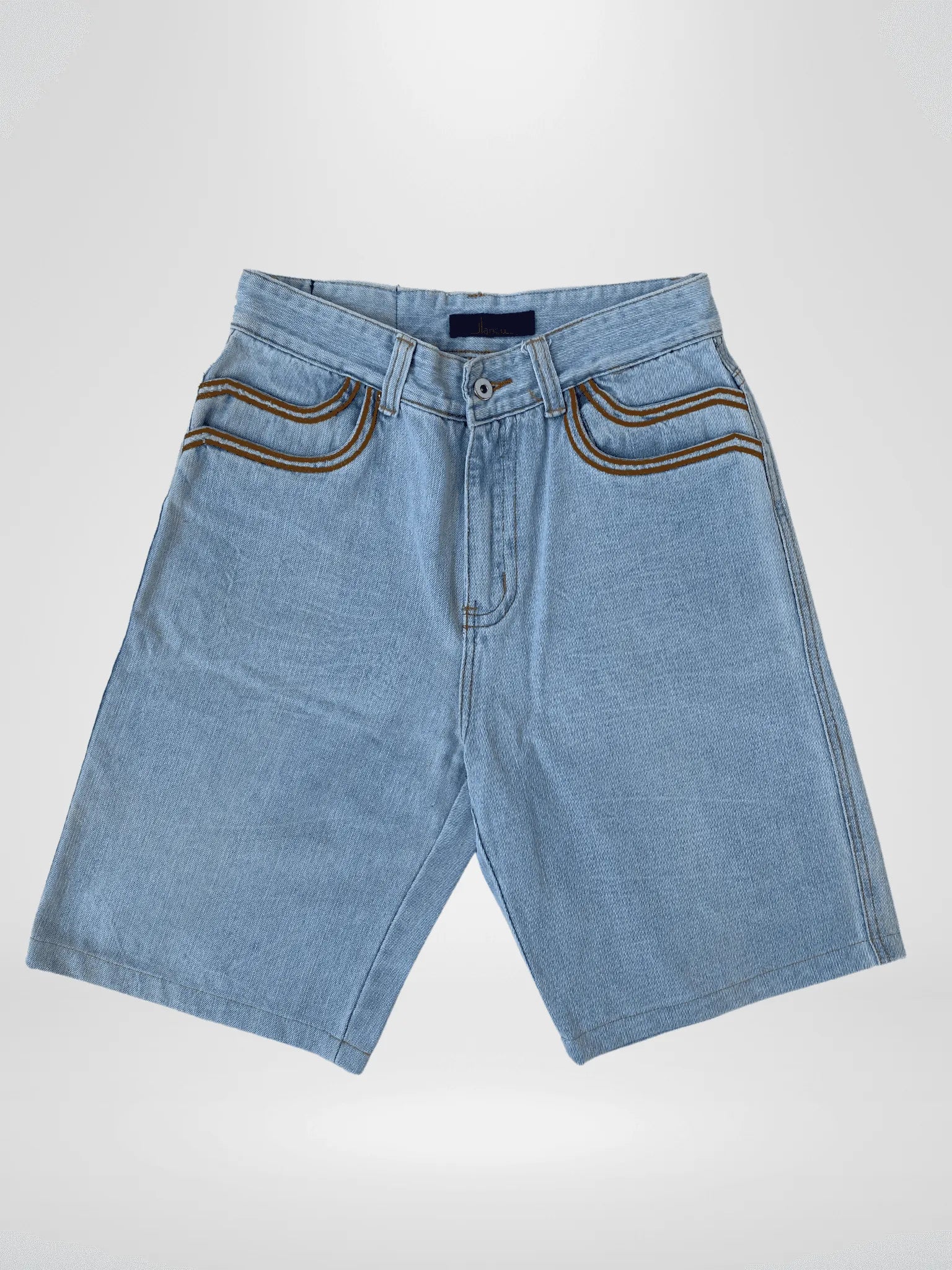 Vintage 90s Jlandu Knee-Length Denim Shorts - Balagan Vintage Shorts 00s, denim, jeans, shorts