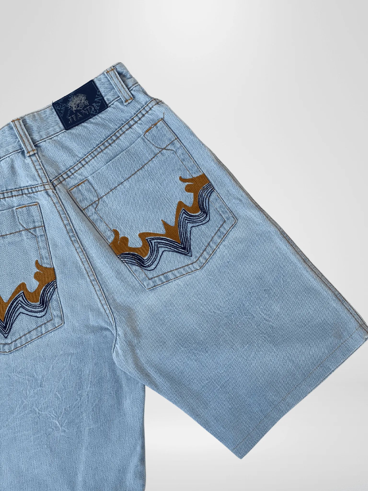 Vintage 90s Jlandu Knee-Length Denim Shorts - Balagan Vintage Shorts 00s, denim, jeans, shorts