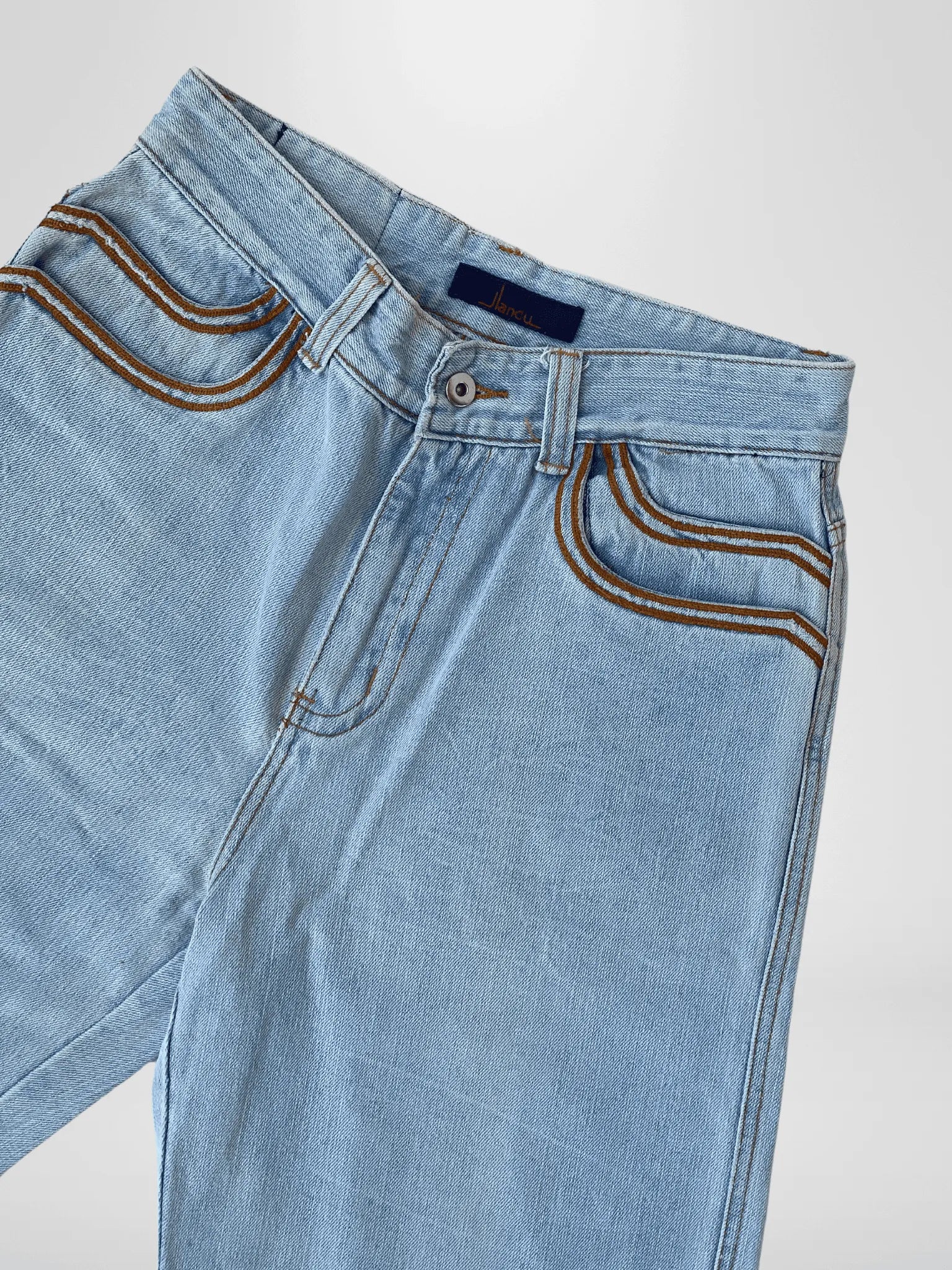 Vintage 90s Jlandu Knee-Length Denim Shorts - Balagan Vintage Shorts 00s, denim, jeans, shorts