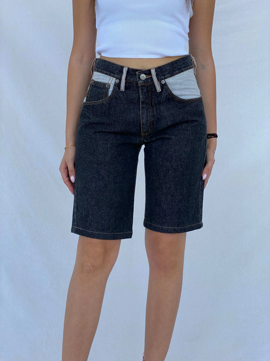 Vintage 90s Marlboro Jeans Reworked Jorts - Balagan Vintage Shorts 90s, Juana, Marlboro classics, shorts, vintage shorts