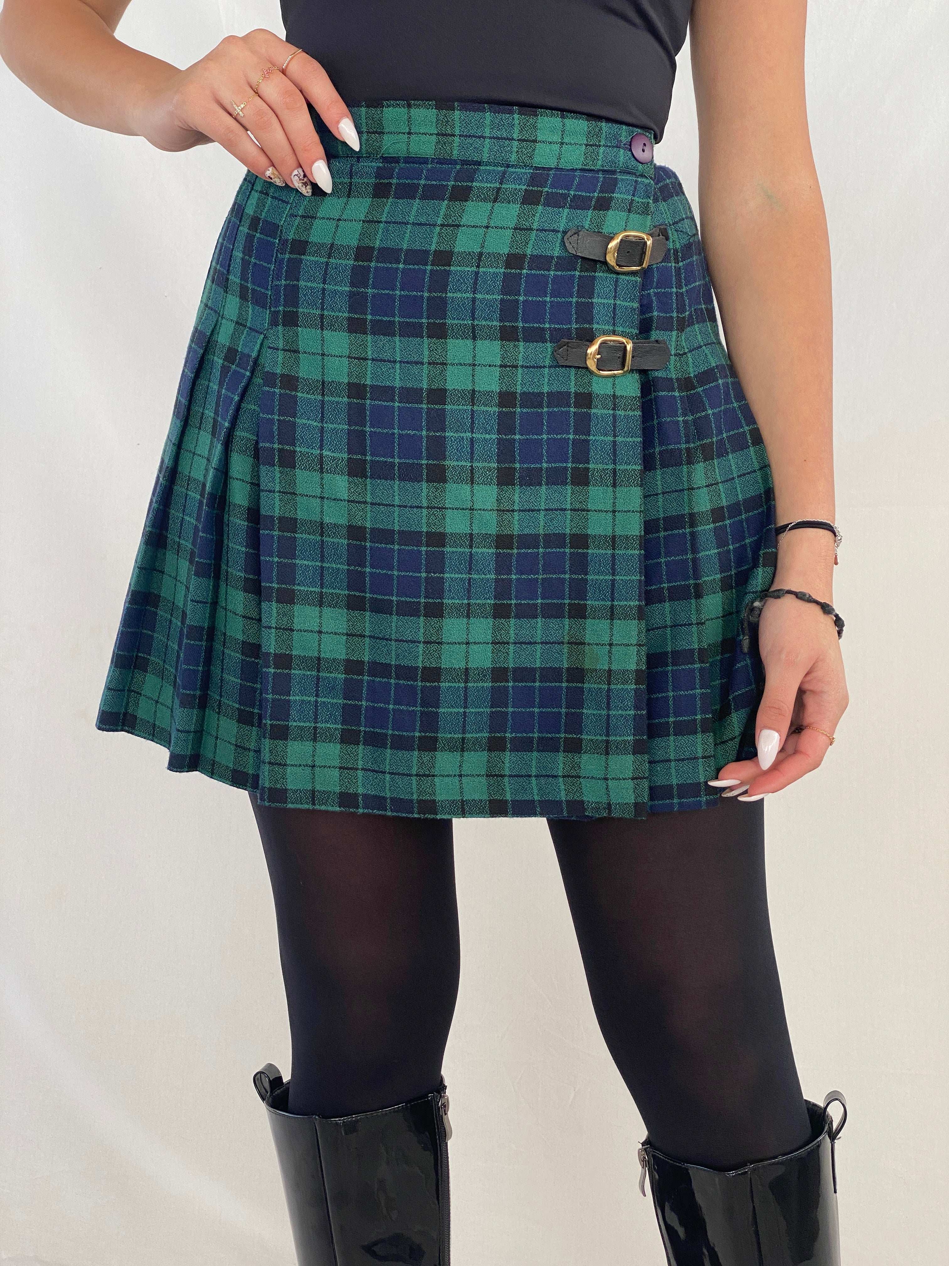 Vintage 90s Marmie West Plaid Mini Skirt - Balagan Vintage Mini Skirt 80s, 90s, Juana, mini skirt