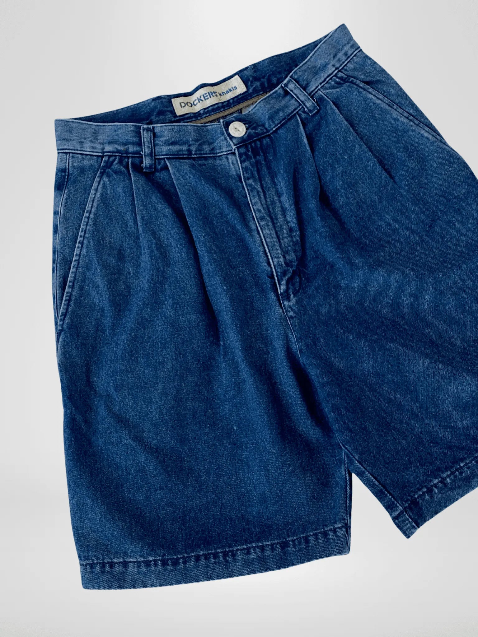 Vintage 90s Men’s Dockers Blue Denim Shorts - 30 - Balagan Vintage Shorts 90s, denim, jeans, shorts