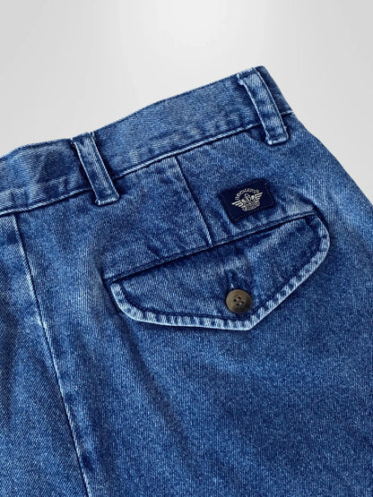 Vintage 90s Men’s Dockers Blue Denim Shorts - 30 - Balagan Vintage Shorts 90s, denim, jeans, shorts