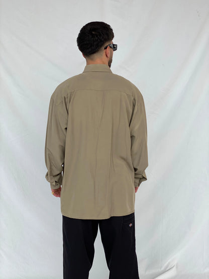 Vintage 90s New Step Men’s Long Sleeve Button Down Shirt with Patterned Stripes - L - Balagan Vintage Full sleeve Shirt 90s, full sleeve shirt, Hamza, mens shirt, printed shirt, winter