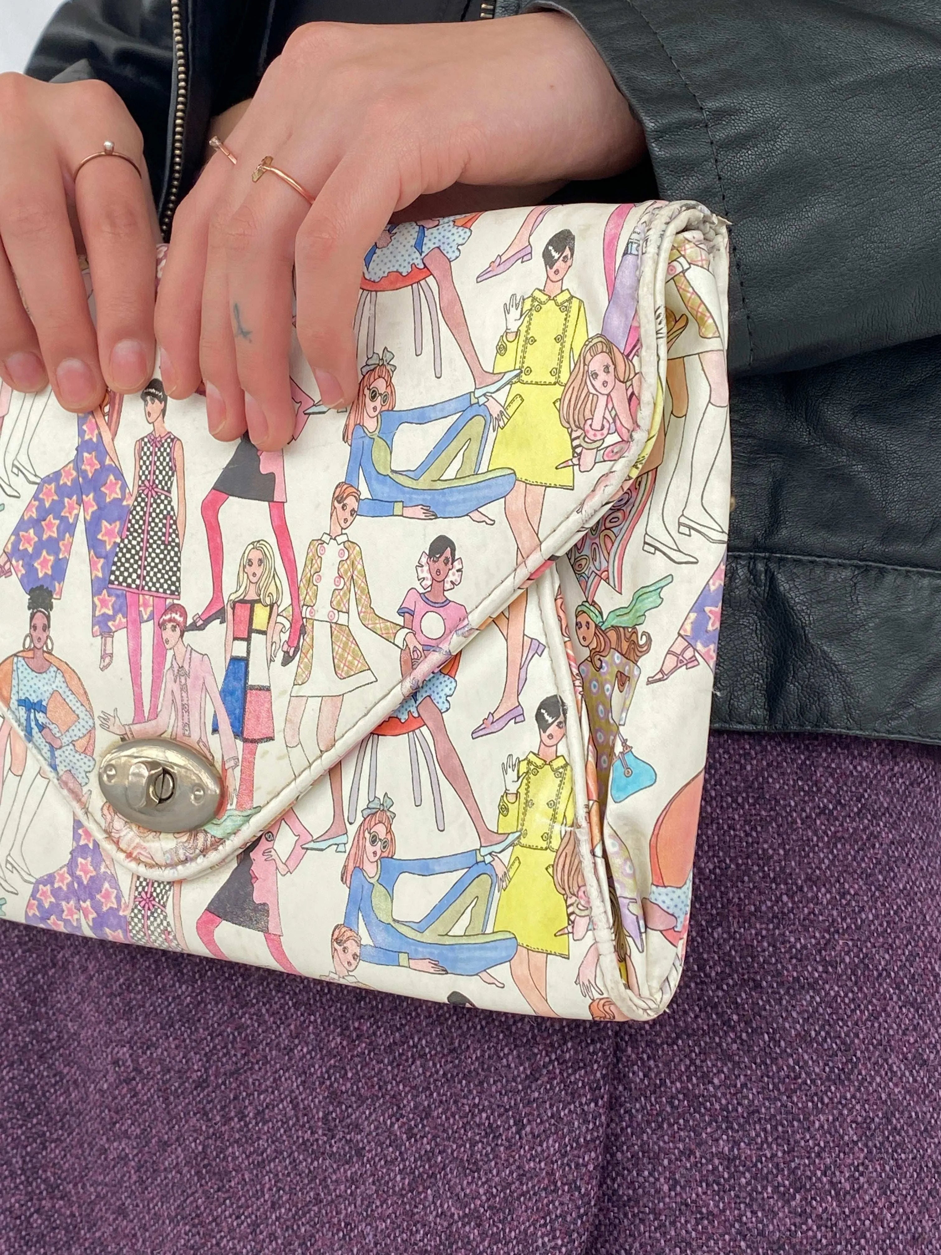 Vintage 90s Printed Clutch - Balagan Vintage Clutch 00s, 90s, bag