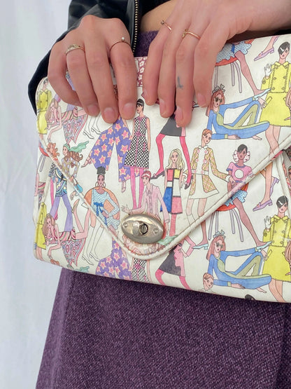Vintage 90s Printed Clutch - Balagan Vintage Clutch 00s, 90s, bag