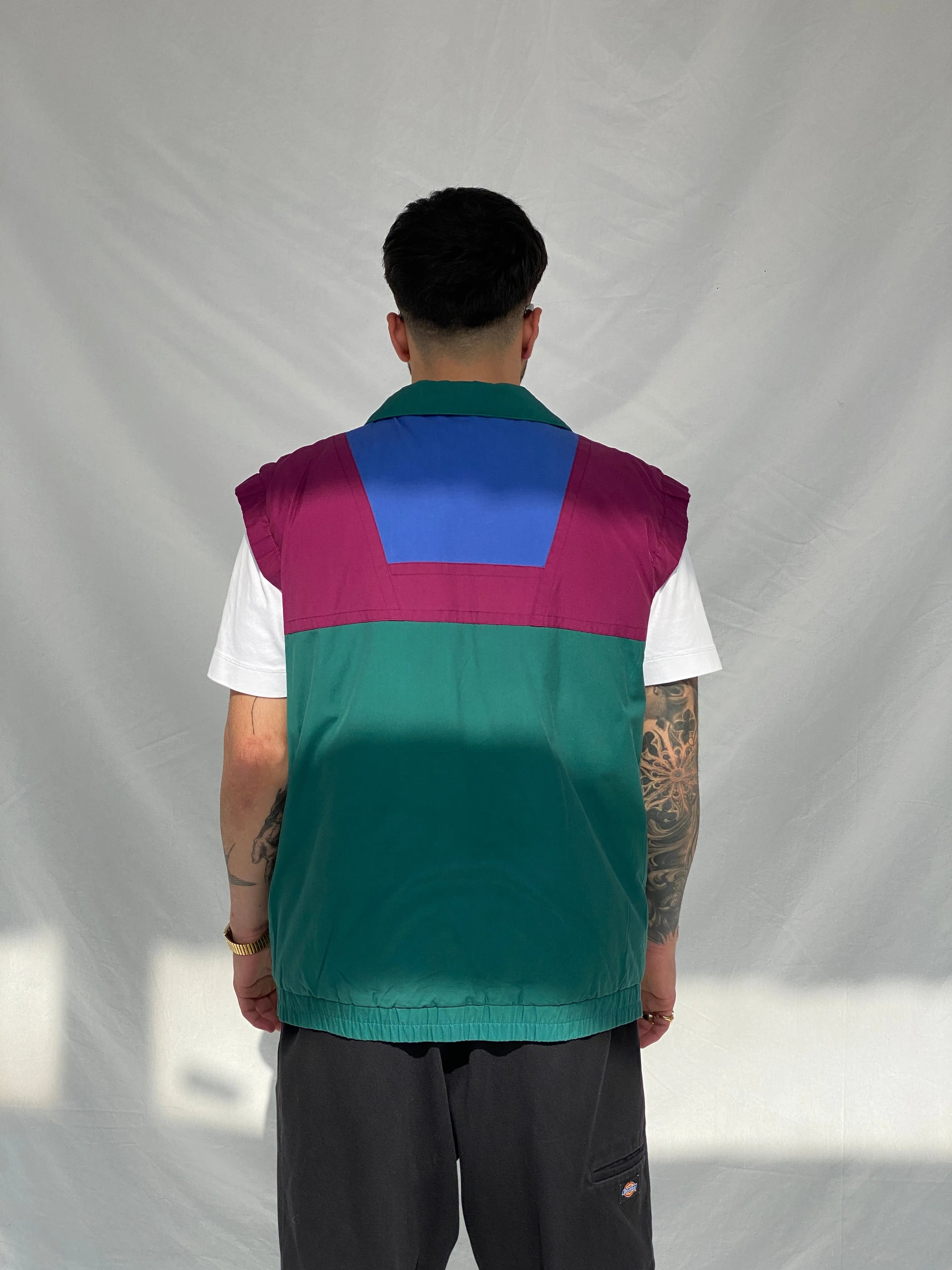 Vintage 90s Regatta Color Block Puffer Men’s Gilet Vest - M - Balagan Vintage Vest 90s, Hamza, men, streetwear, vest, vintage, winter