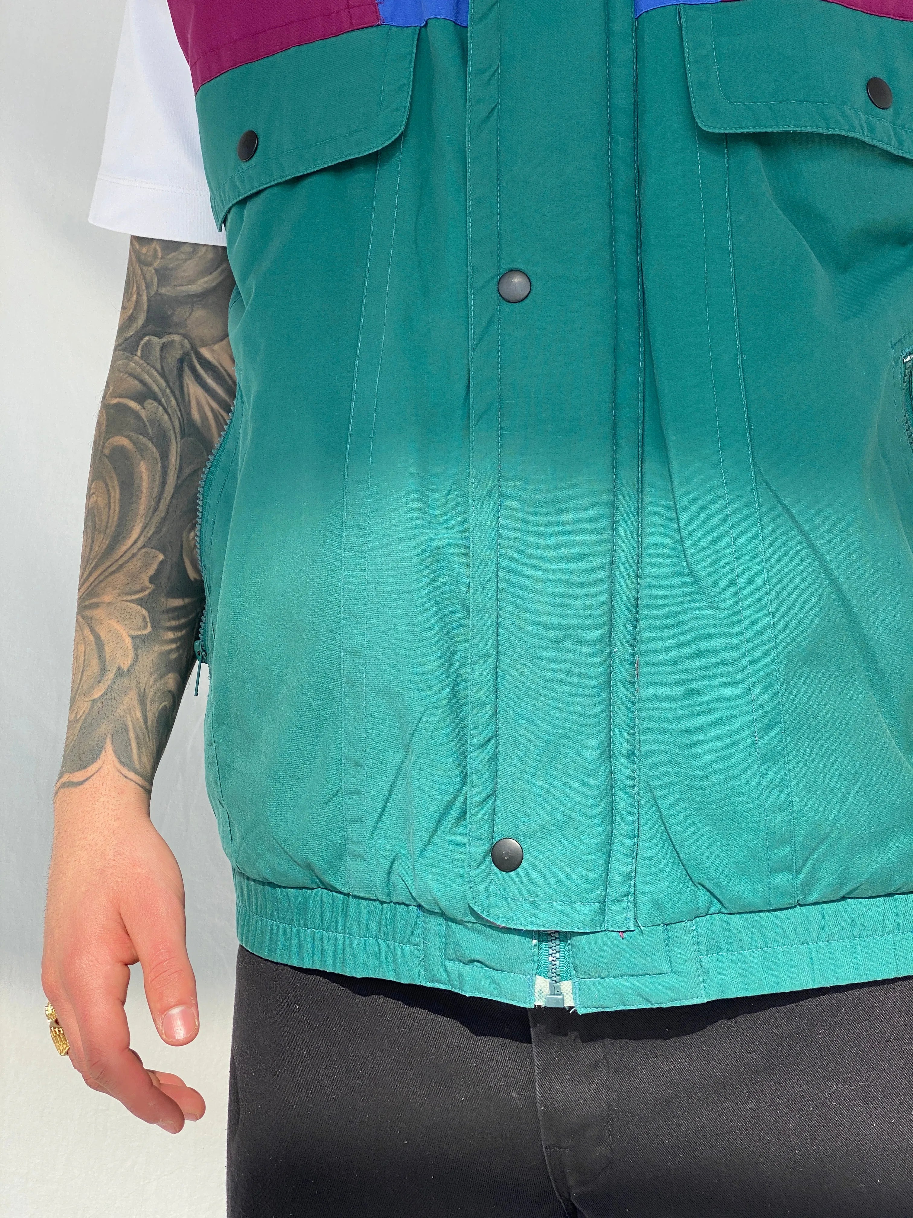 Vintage 90s Regatta Color Block Puffer Men’s Gilet Vest - M - Balagan Vintage Vest 90s, Hamza, men, streetwear, vest, vintage, winter