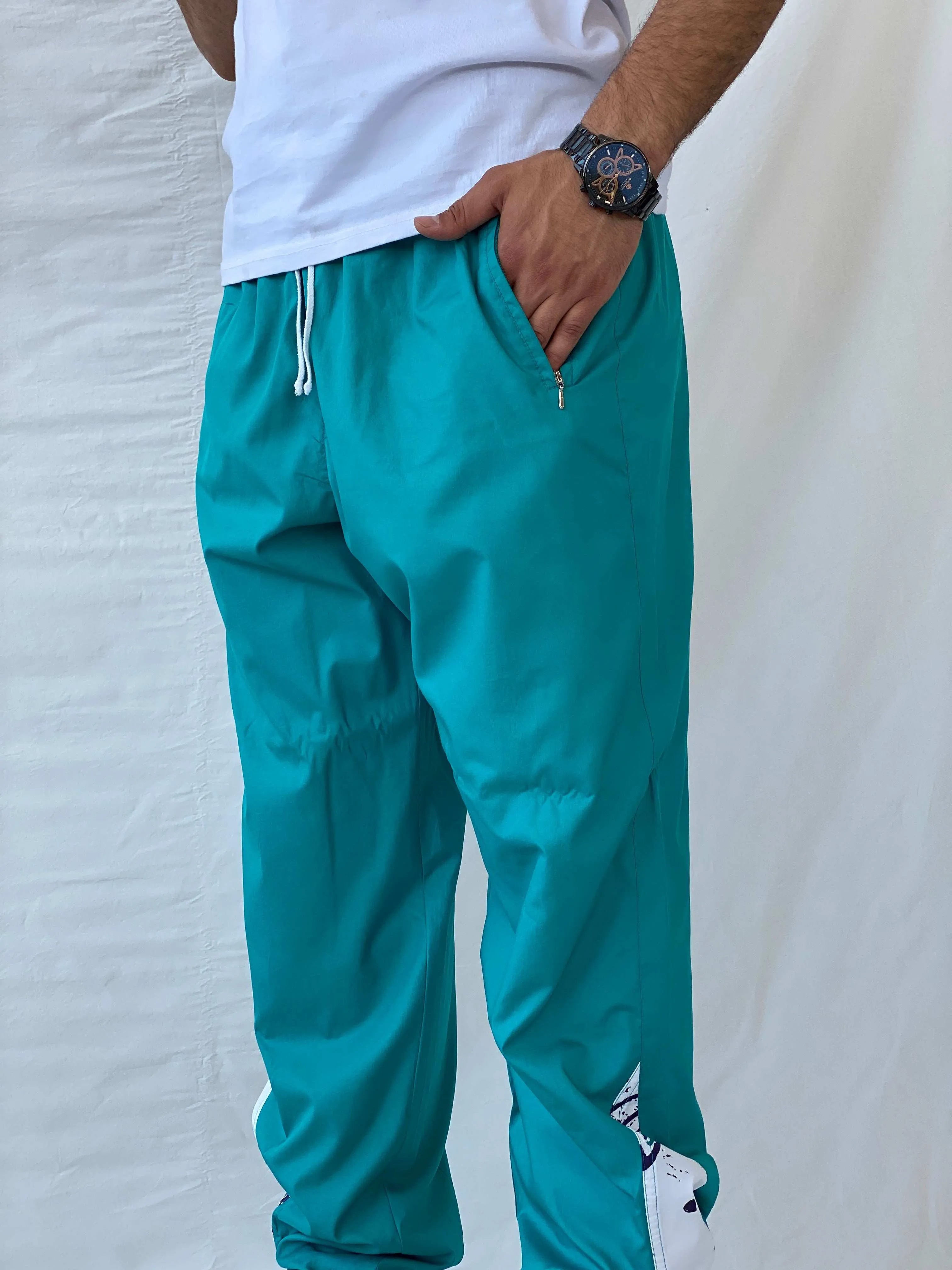 Vintage 90s Triumph Sportswear Green Windbreaker Track Pants - XL - Balagan Vintage Track Pants 80s, 90s, Ramez, vintage pants