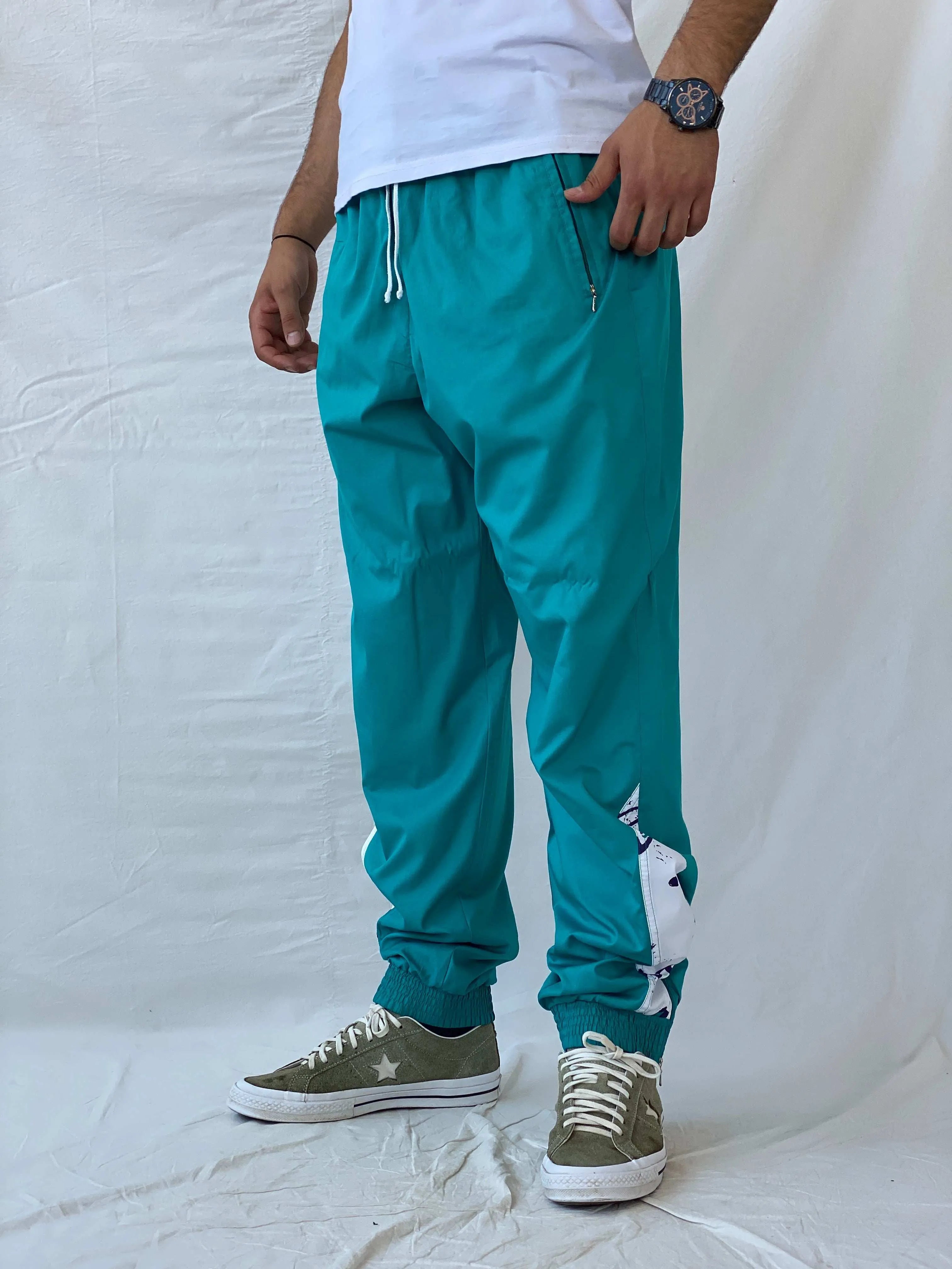 Vintage 90s Triumph Sportswear Green Windbreaker Track Pants - XL - Balagan Vintage Track Pants 80s, 90s, Ramez, vintage pants
