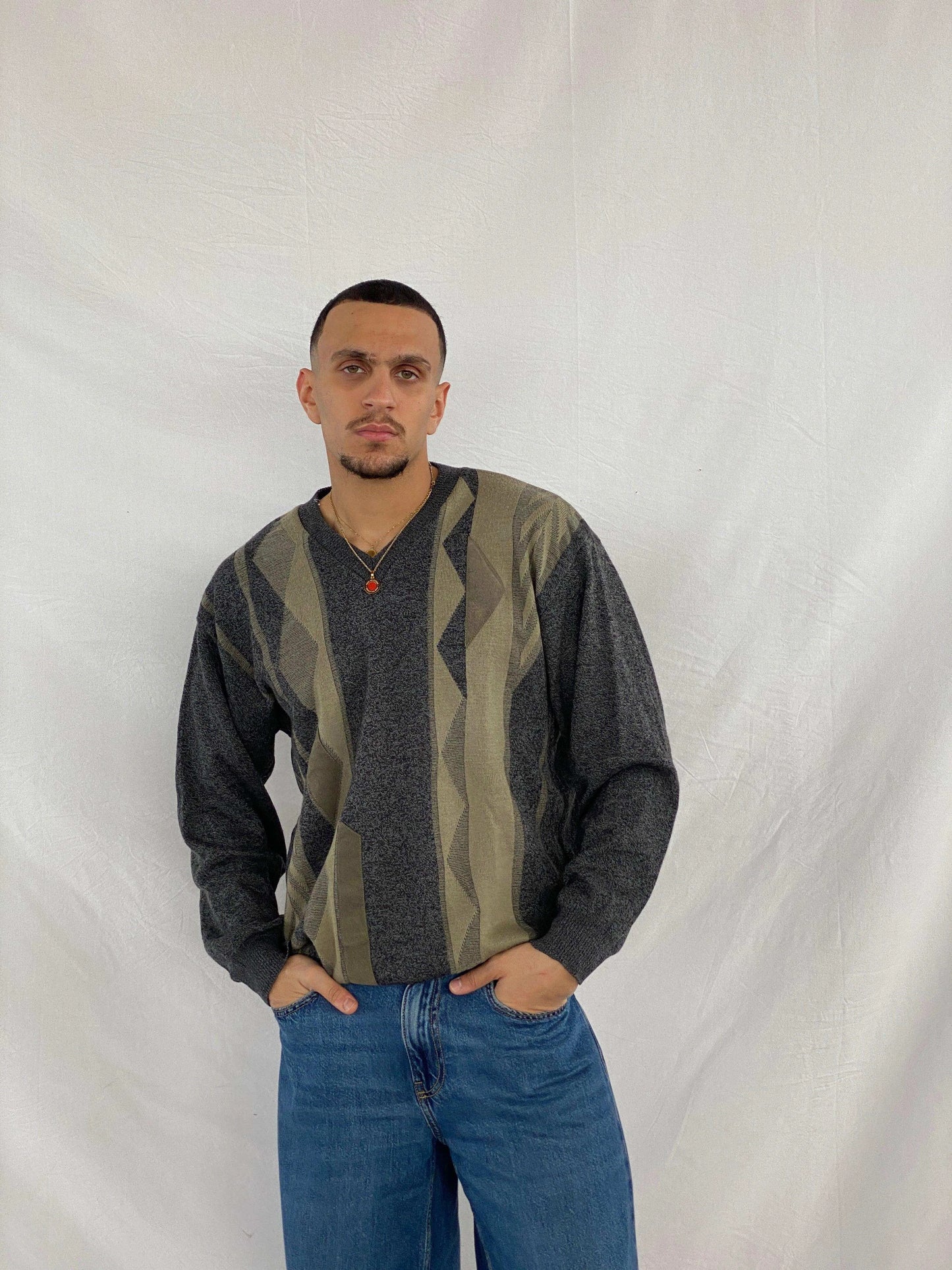 Vintage 90s Unisex Knitted Sweater - Balagan Vintage Sweater 00s, 80s, 90s, Abdullah, knitted sweater, sweater