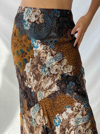 Vintage Apanage Floral Maxi Skirt - Balagan Vintage Midi Skirt 00s, 90s, Alaa, Deals, midi skirt