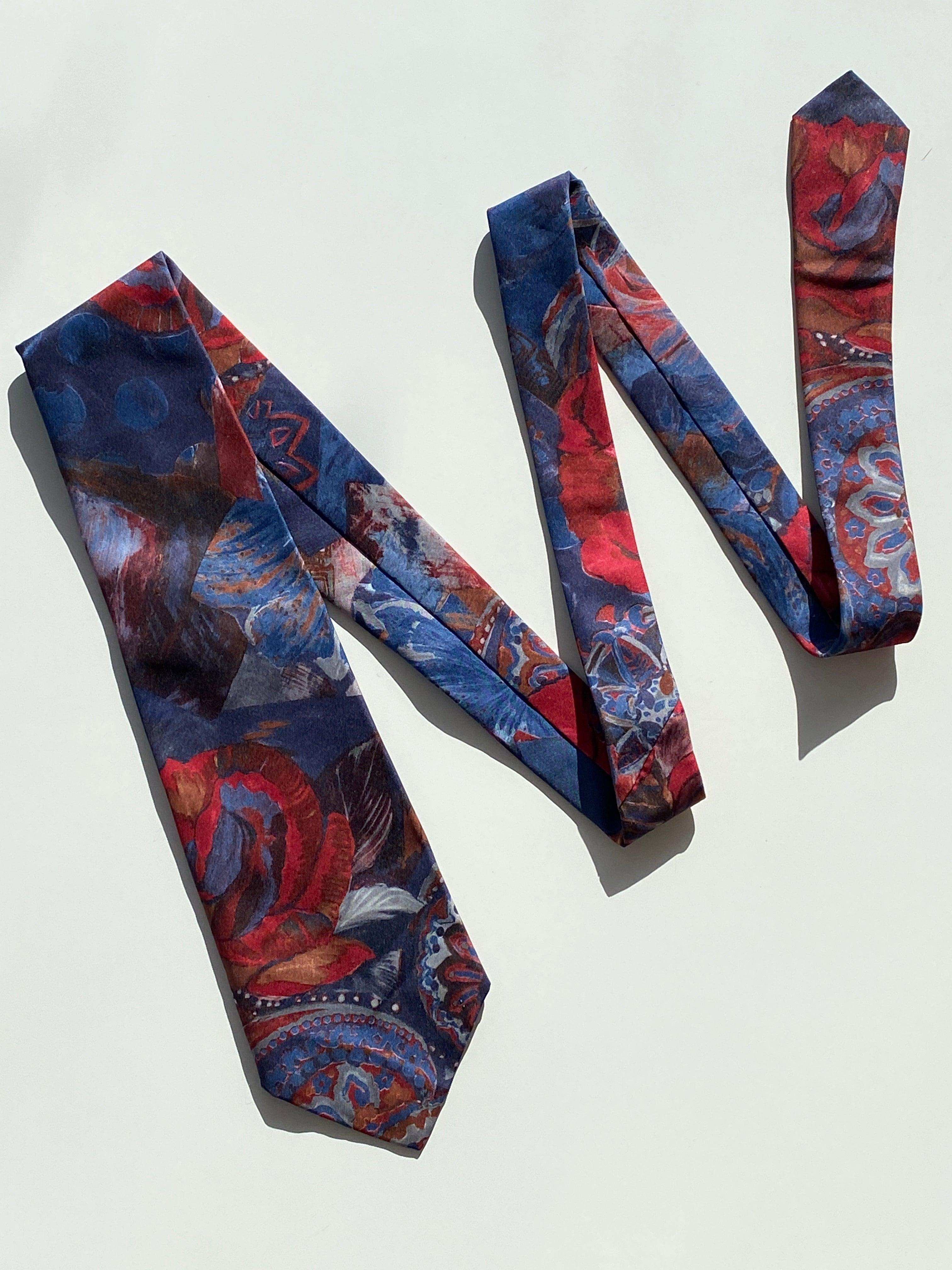 Vintage Assex Row Printed Tie - Balagan Vintage Ties 80s, 90s, graphic ties, printed ties, tie, vintage ties