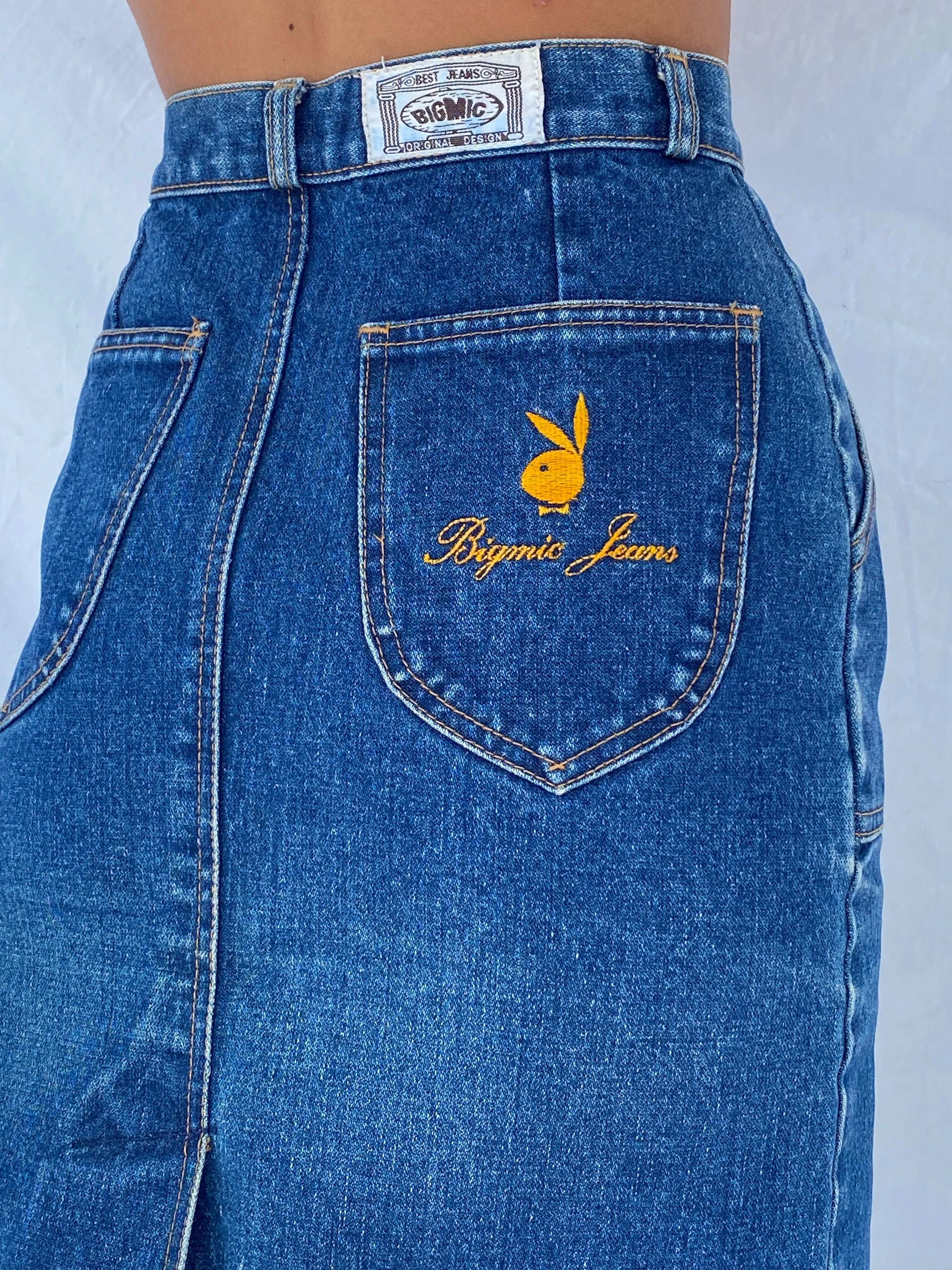 Vintage BIGMIC Jeans Midi Denim Pencil Skirt - Balagan Vintage Midi Skirt 00s, Deals, denim, denim skirt, midi skirt, Tojan