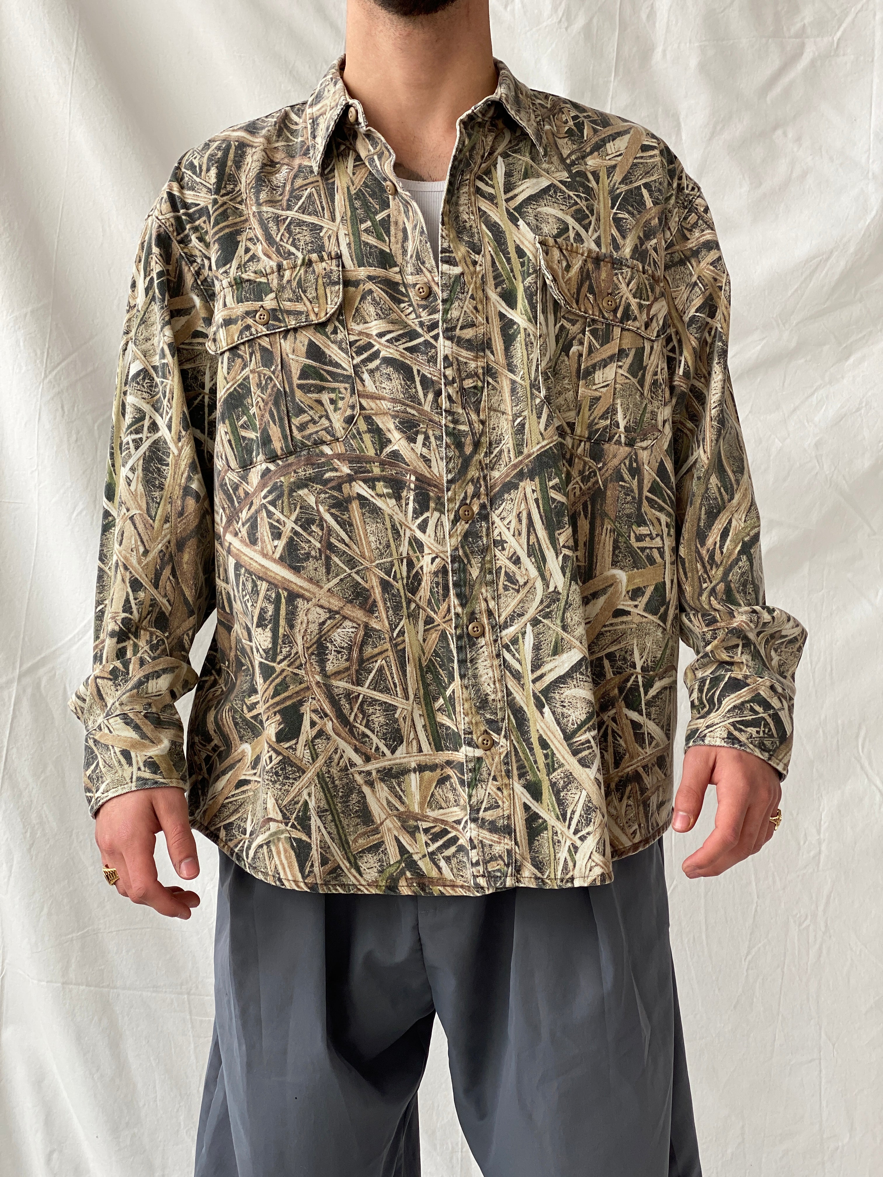 Vintage Cabela’s Men’s Camo Long Sleeve Button Down Camouflage Hunting Shirt - XL - Balagan Vintage Full sleeve Shirt 90s, full sleeve shirt, Hamza, mens shirt, NEW IN, printed shirt, winter