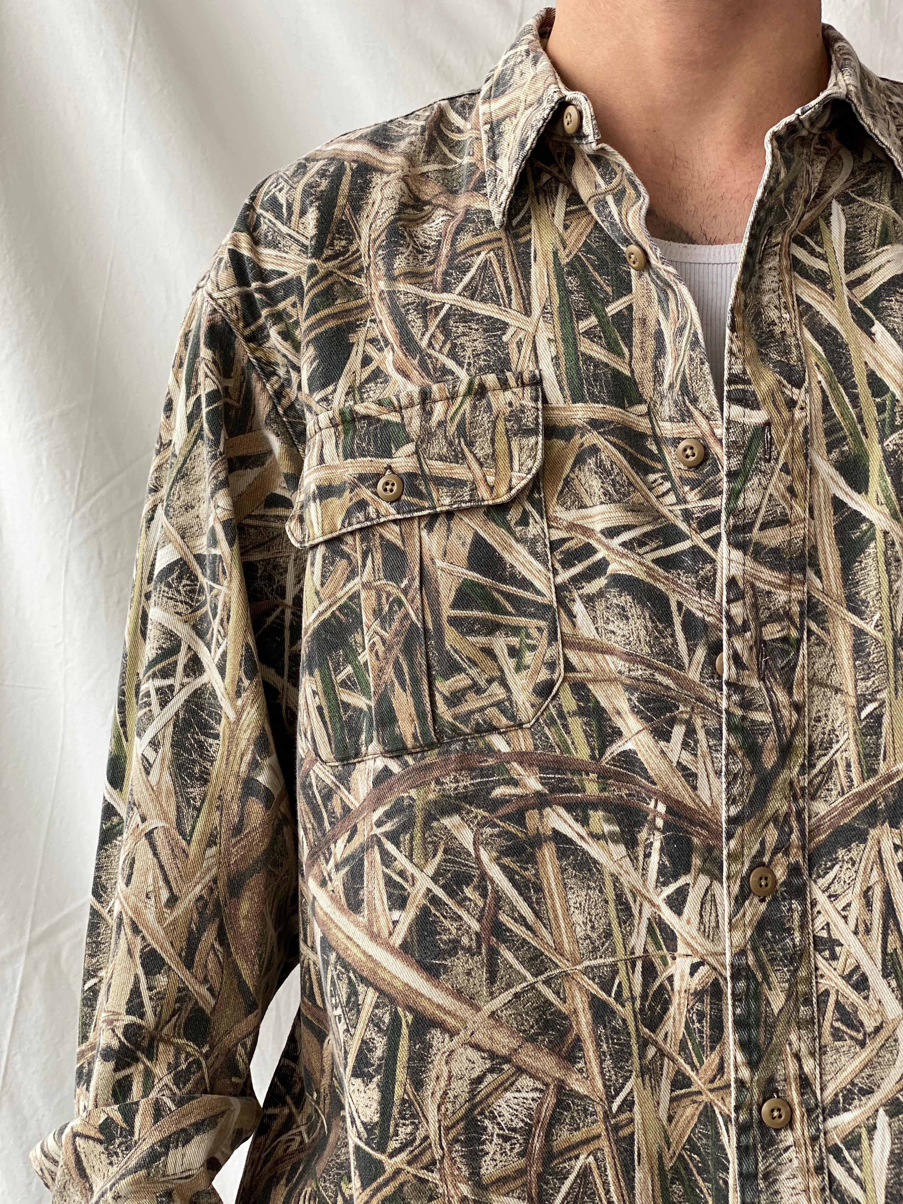 Vintage Cabela’s Men’s Camo Long Sleeve Button Down Camouflage Hunting Shirt - XL - Balagan Vintage Full sleeve Shirt 90s, full sleeve shirt, Hamza, mens shirt, NEW IN, printed shirt, winter