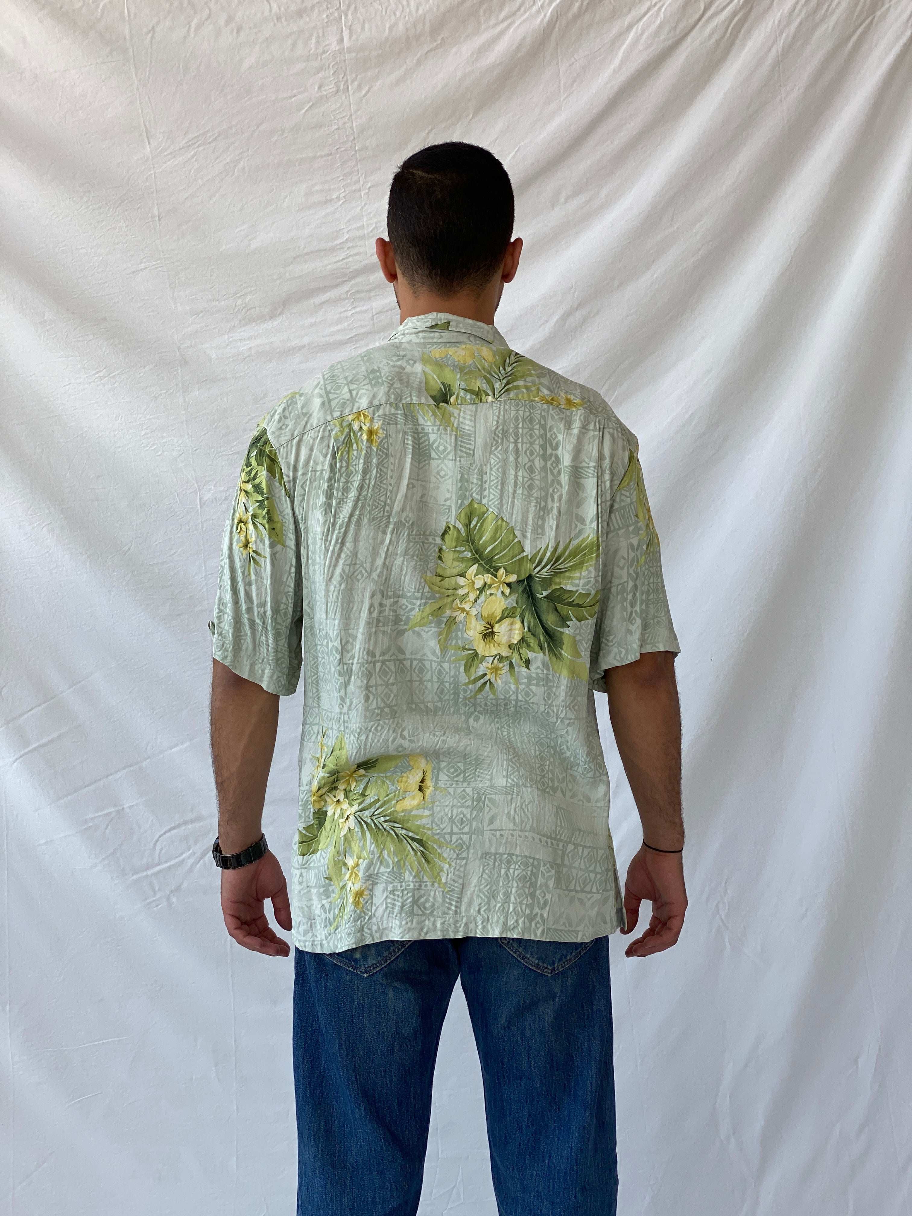 Vintage Caribbean Joe Hawaiian Print Men‘s Shirt - XL - Balagan Vintage Half Sleeve Shirt 90s, floral, floral print, half sleeve shirt, mens shirt, printed shirt, Ramez