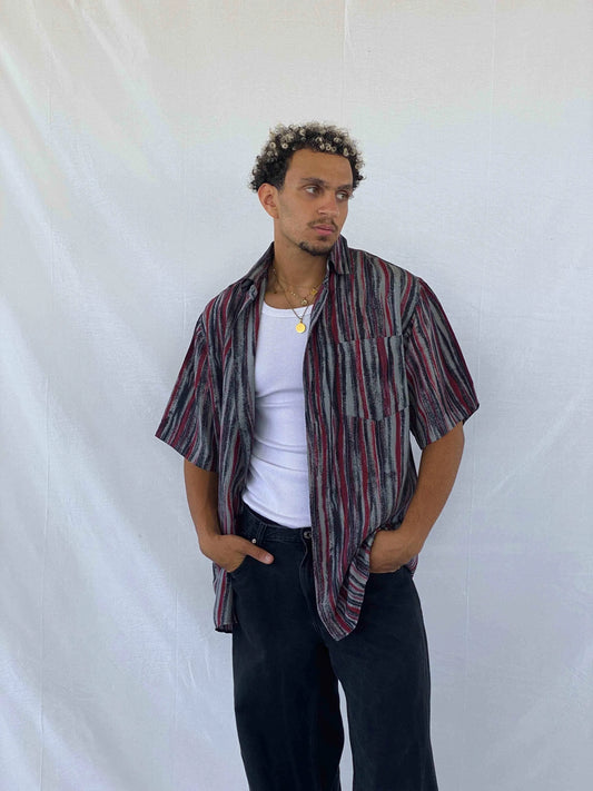 Vintage Carletti Printed Shirt - Balagan Vintage Half Sleeve Shirt 00s, 90s, Abdullah, half sleeve shirt, men