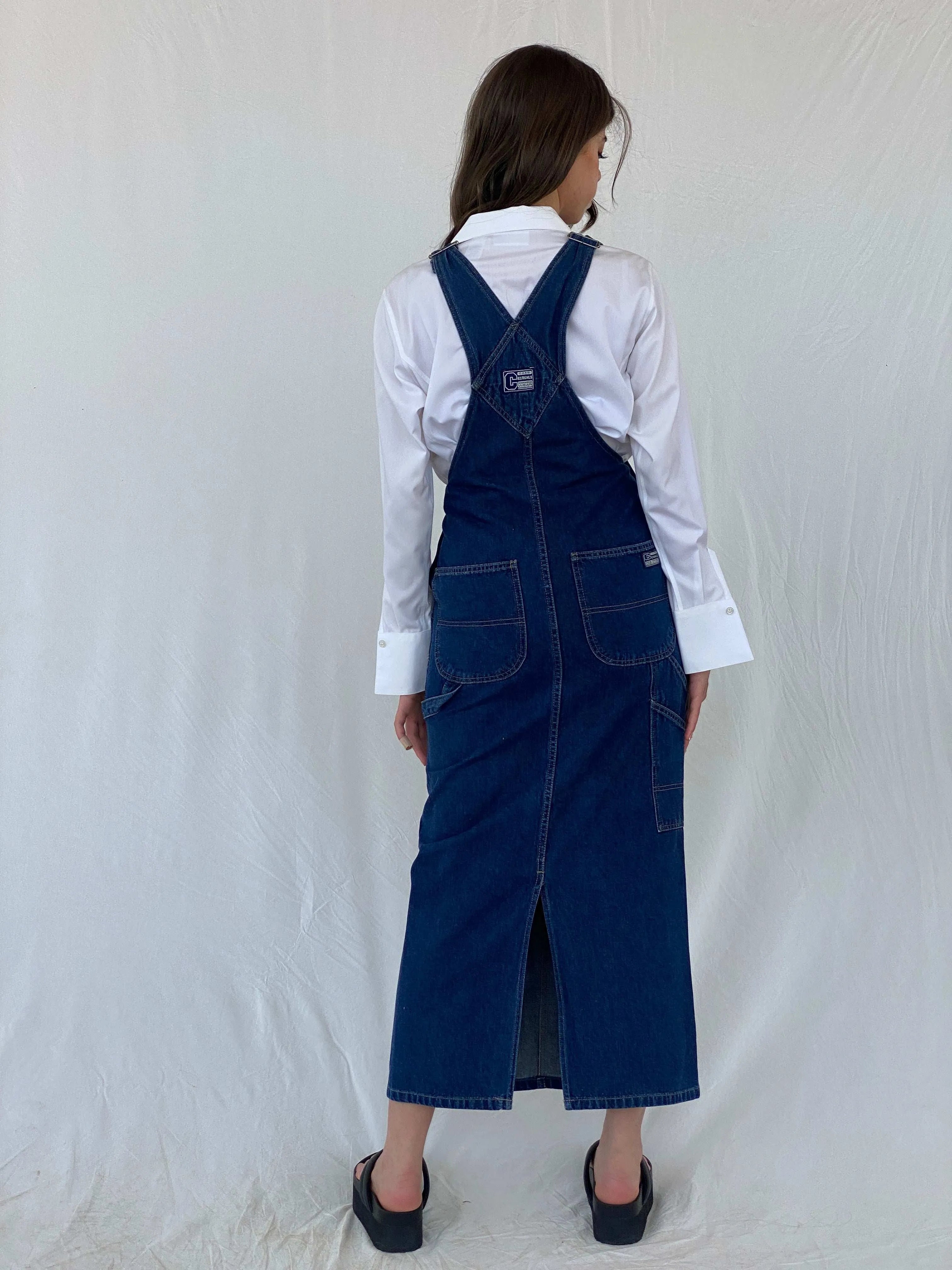 Vintage CARS Jeans&Casuals Overall Style Maxi Denim Dress - S - Balagan Vintage Midi Dress 00s, 90s, dress, midi dress, Mira