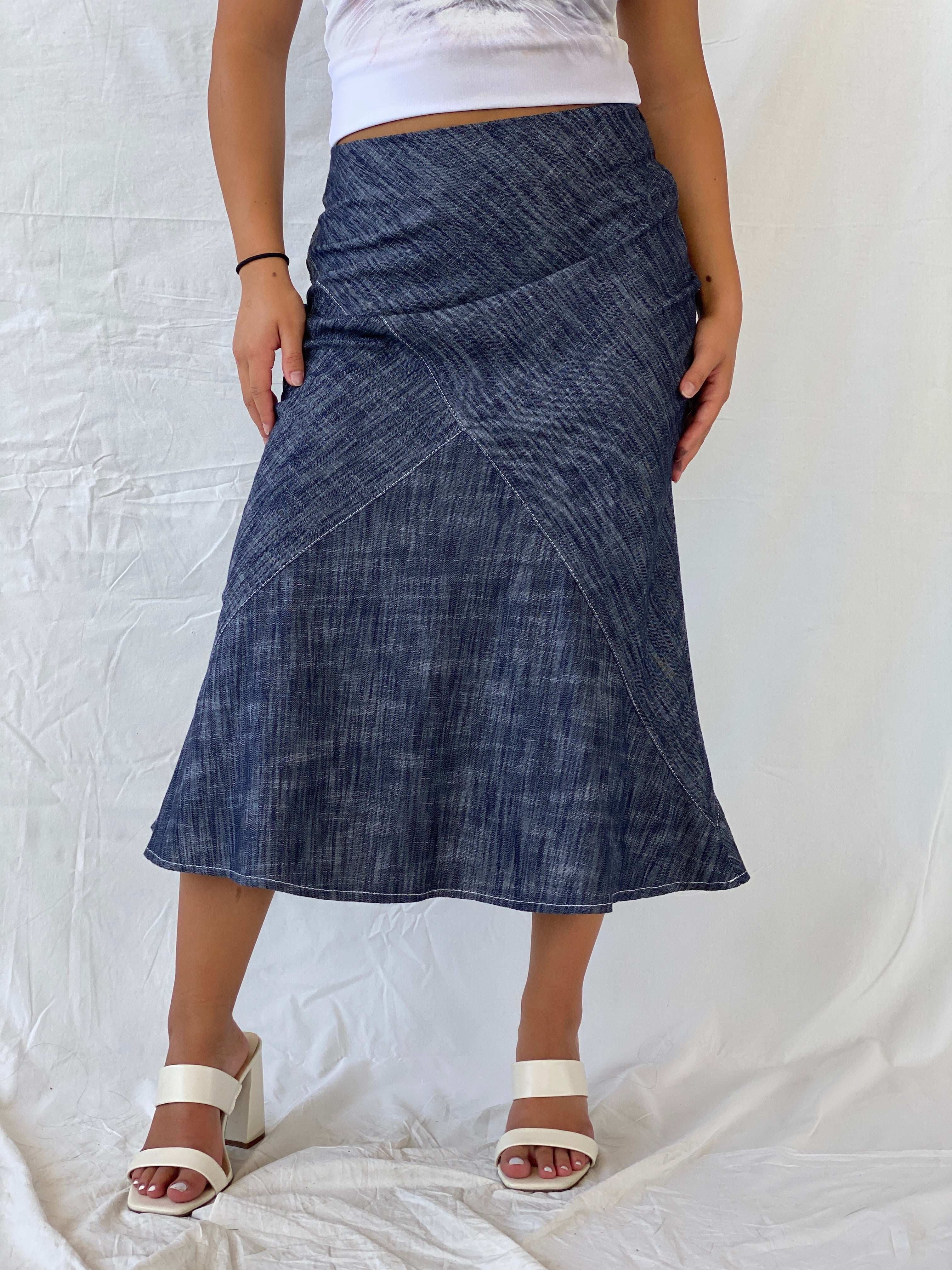 Vintage Celine Denim Pencil Midi Skirt - M - Balagan Vintage Maxi Skirt 00s, denim, denim skirt, Lana, midi skirt, summer