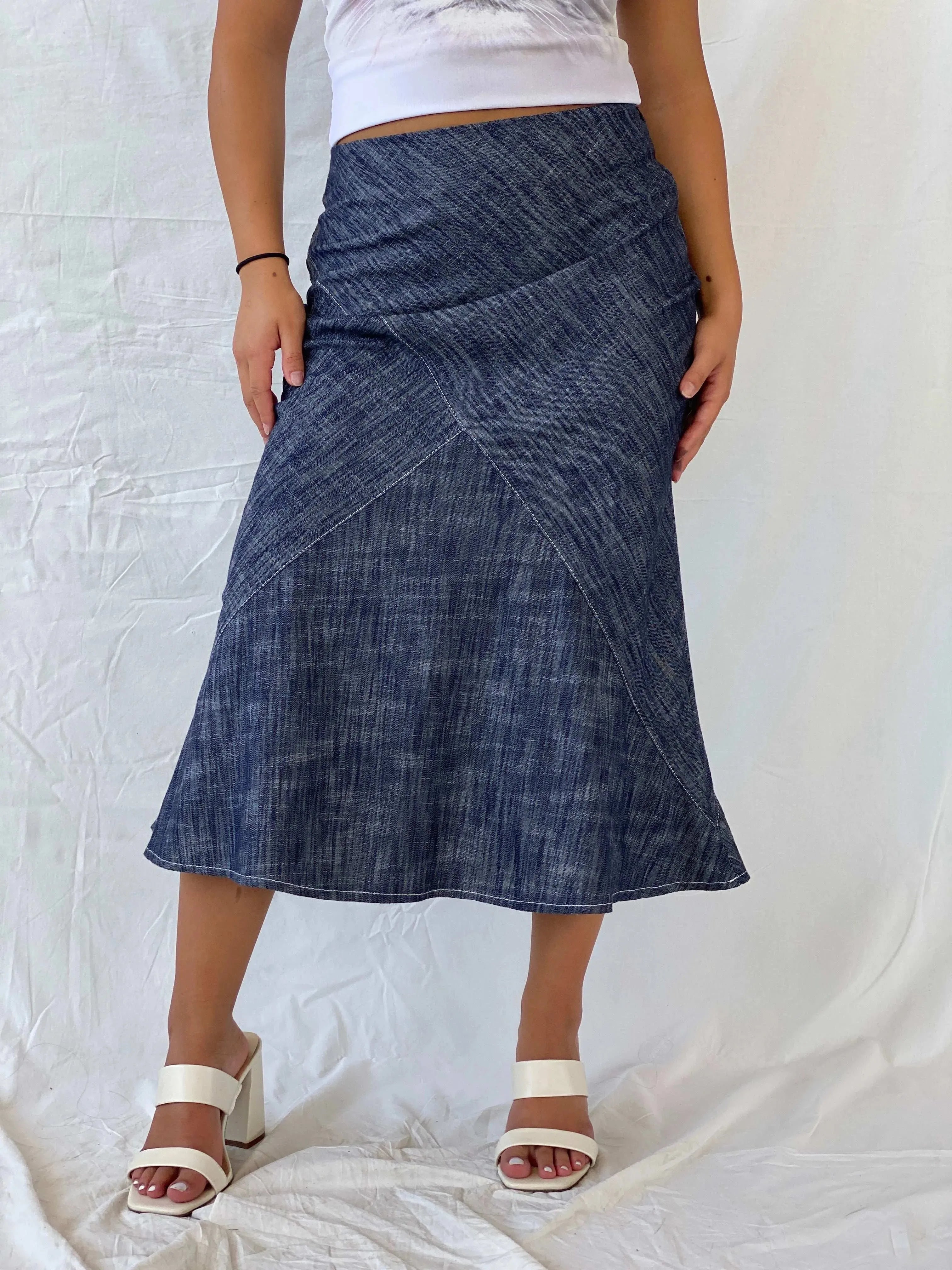Vintage Celine Denim Pencil Midi Skirt - M - Balagan Vintage Maxi Skirt 00s, Deals, denim, denim skirt, Lana, midi skirt, summer