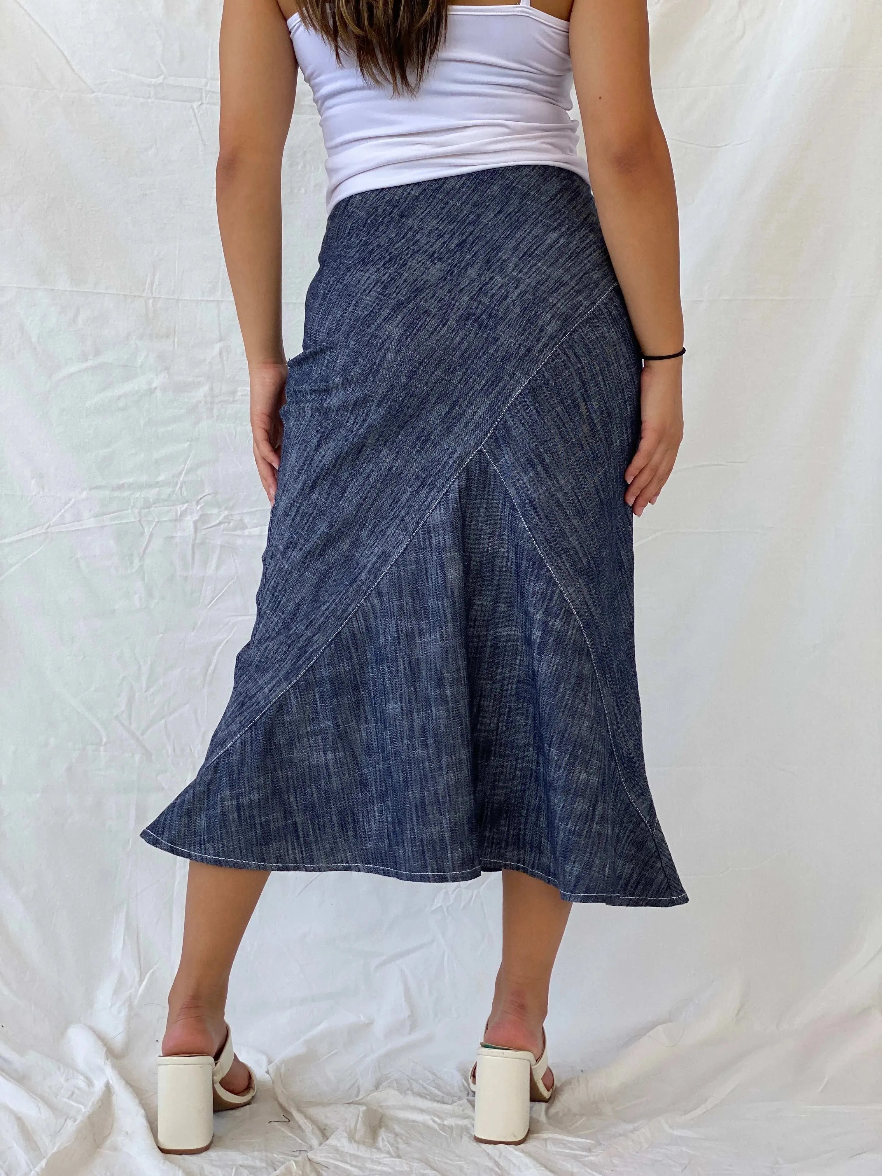 Vintage Celine Denim Pencil Midi Skirt - M - Balagan Vintage Maxi Skirt 00s, Deals, denim, denim skirt, Lana, midi skirt, summer