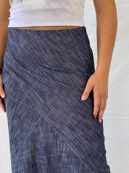 Vintage Celine Denim Pencil Midi Skirt - M - Balagan Vintage Maxi Skirt 00s, Deals, denim, denim skirt, Lana, midi skirt, summer