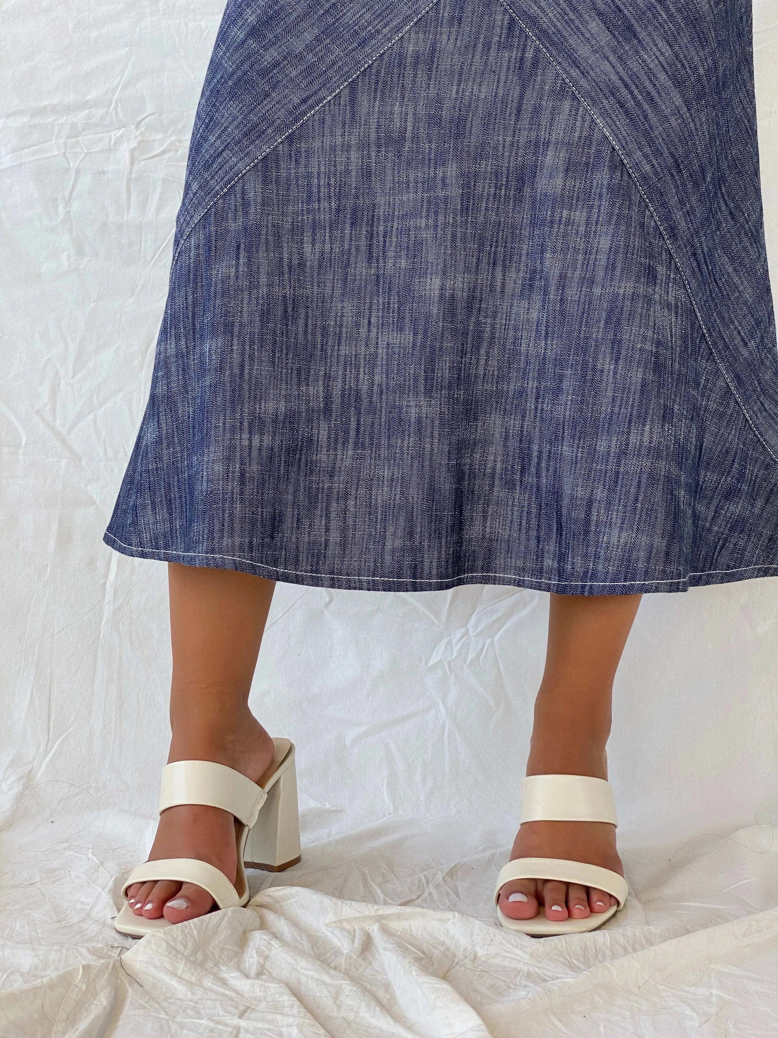 Vintage Celine Denim Pencil Midi Skirt - M - Balagan Vintage Maxi Skirt 00s, Deals, denim, denim skirt, Lana, midi skirt, summer