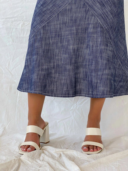 Vintage Celine Denim Pencil Midi Skirt - M - Balagan Vintage Maxi Skirt 00s, Deals, denim, denim skirt, Lana, midi skirt, summer