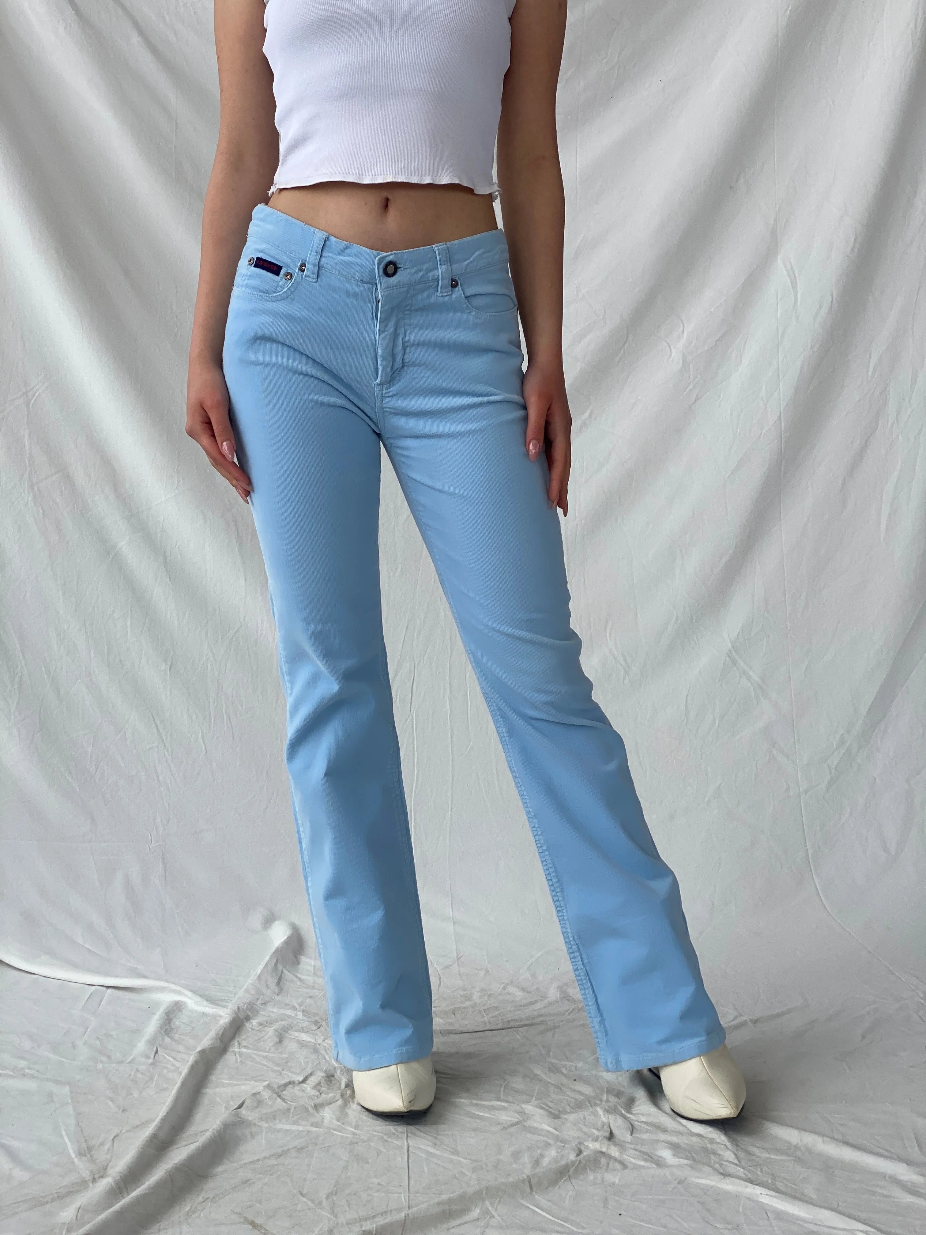 Vintage Cesttoi Low Rise Blue Corduroy Pants - 34EUR - Balagan Vintage Corduroy Pants 90s, Christine, corduroy, corduroy pants, winter