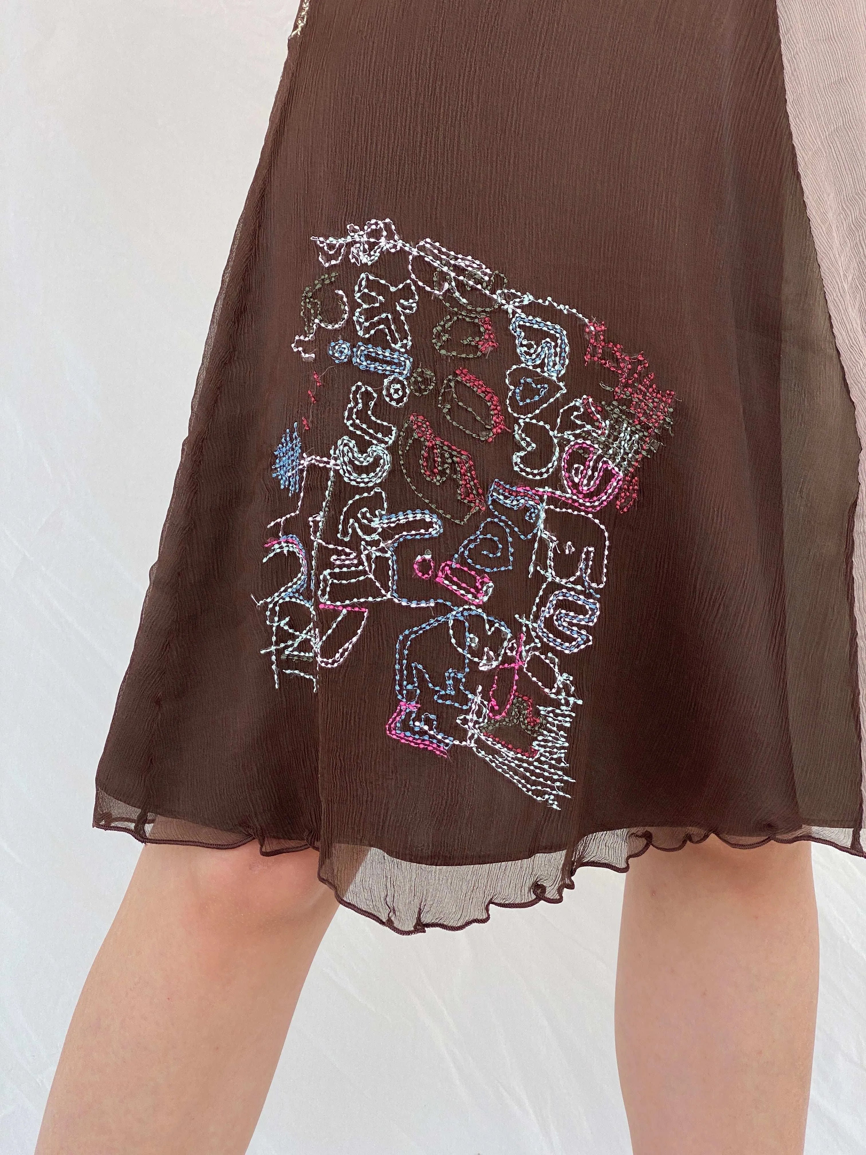 Vintage Christian Lacroix Jeans Midi Silk Skirt - M - Balagan Vintage Maxi Skirt 90s, midi skirt, Mira