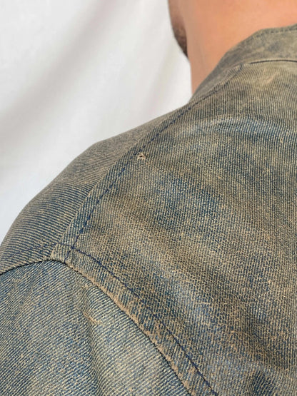 Vintage Conbipel Distressed Metallic Leather Jacket - L - Balagan Vintage Leather Jacket 90s, Deals, genuine leather, genuine leather jacket, leather jacket, Ramez