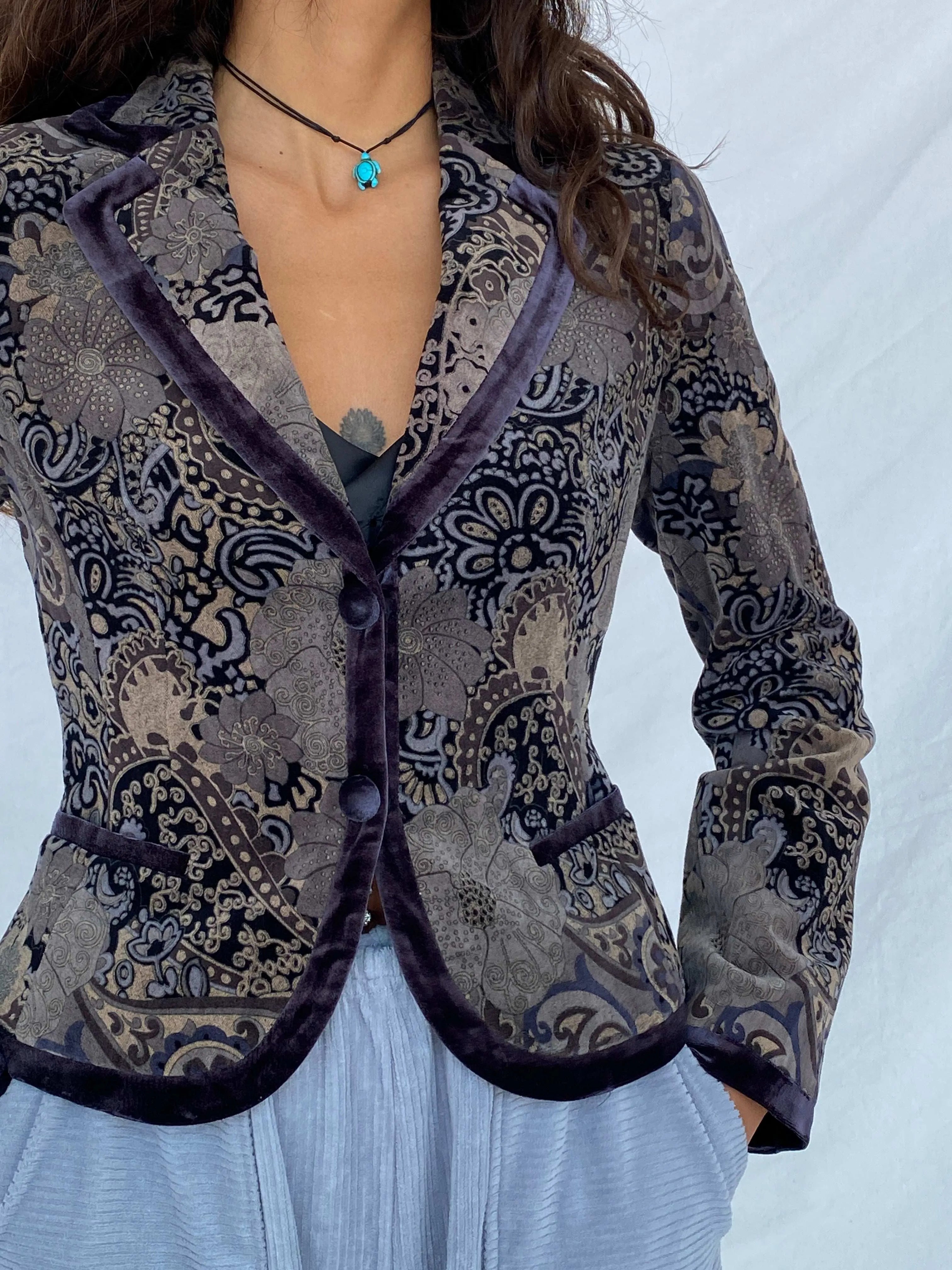 Vintage D.K Club Velvet Blazer - S - Balagan Vintage Blazer 90s, blazer, Tojan, winter