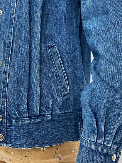 Vintage Denim Bomber Jacket - M - Balagan Vintage Denim Jacket 00s, Ayah, Coats&Jackets, denim, denim jacket, Women's Denim Jackets