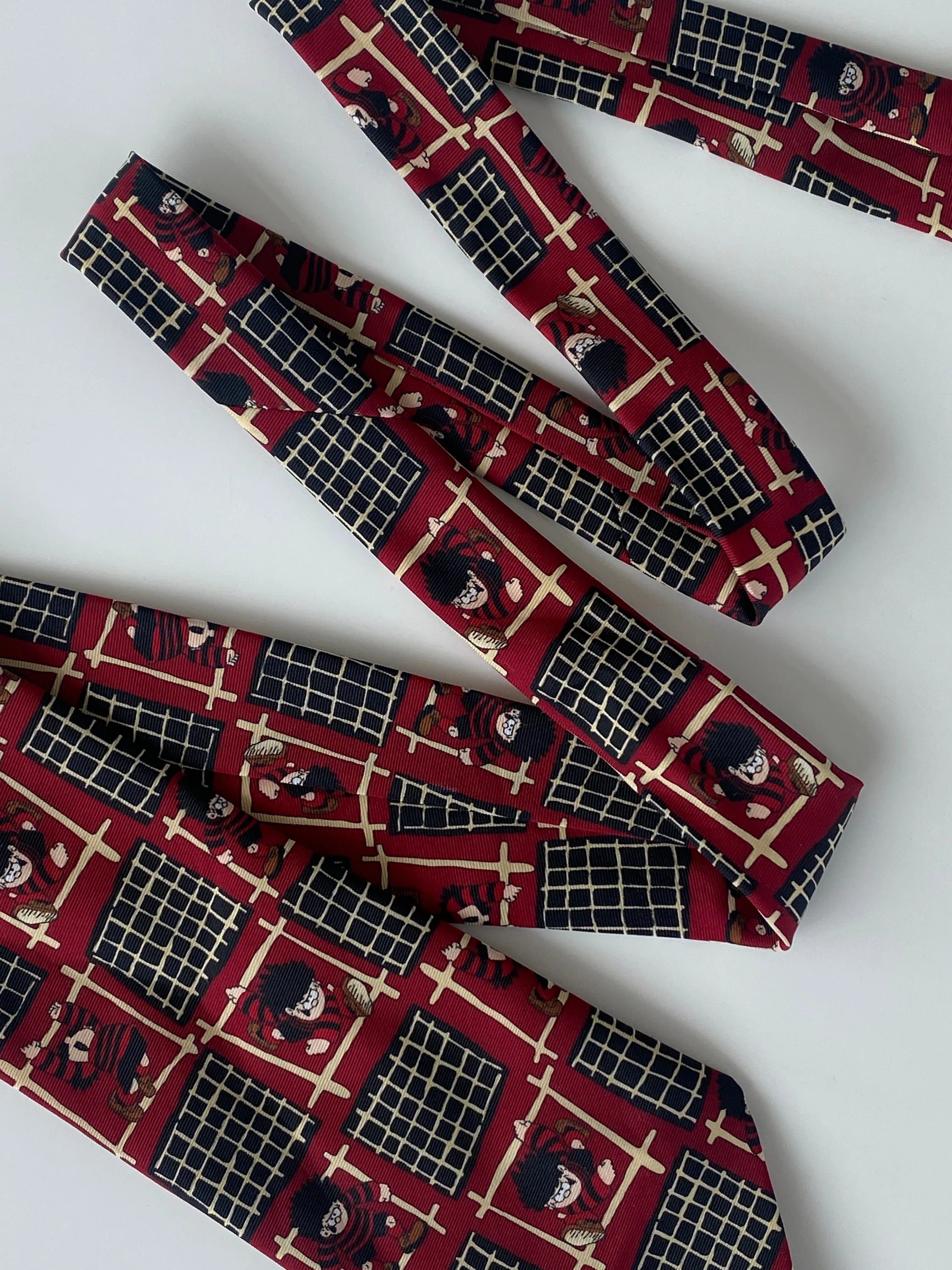 Vintage Dennis The Menace by Thomson & Co Graphic Red Tie - Balagan Vintage Ties crazy print, graphic, graphic ties, printed ties, tie, vintage, vintage ties